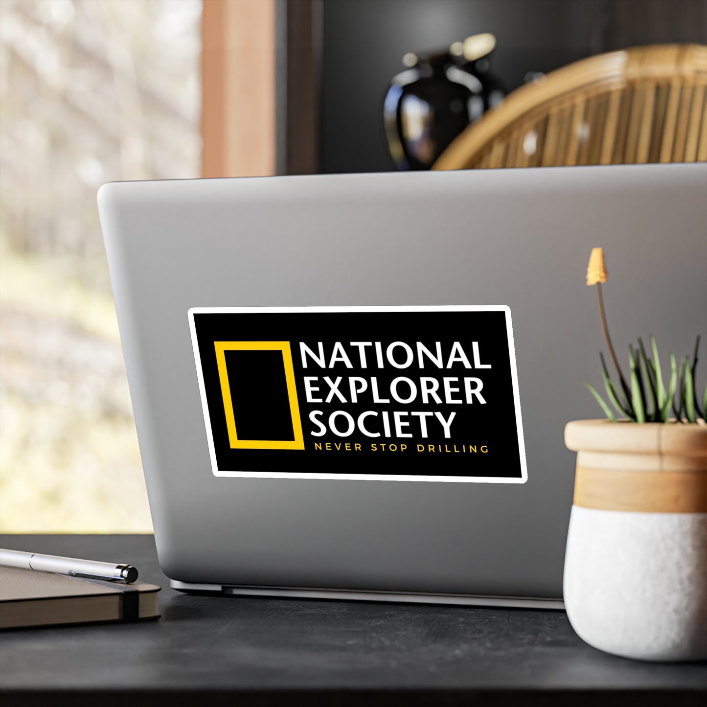 National Explorer Society "Never Stop Drilling" - Vinyl Sticker