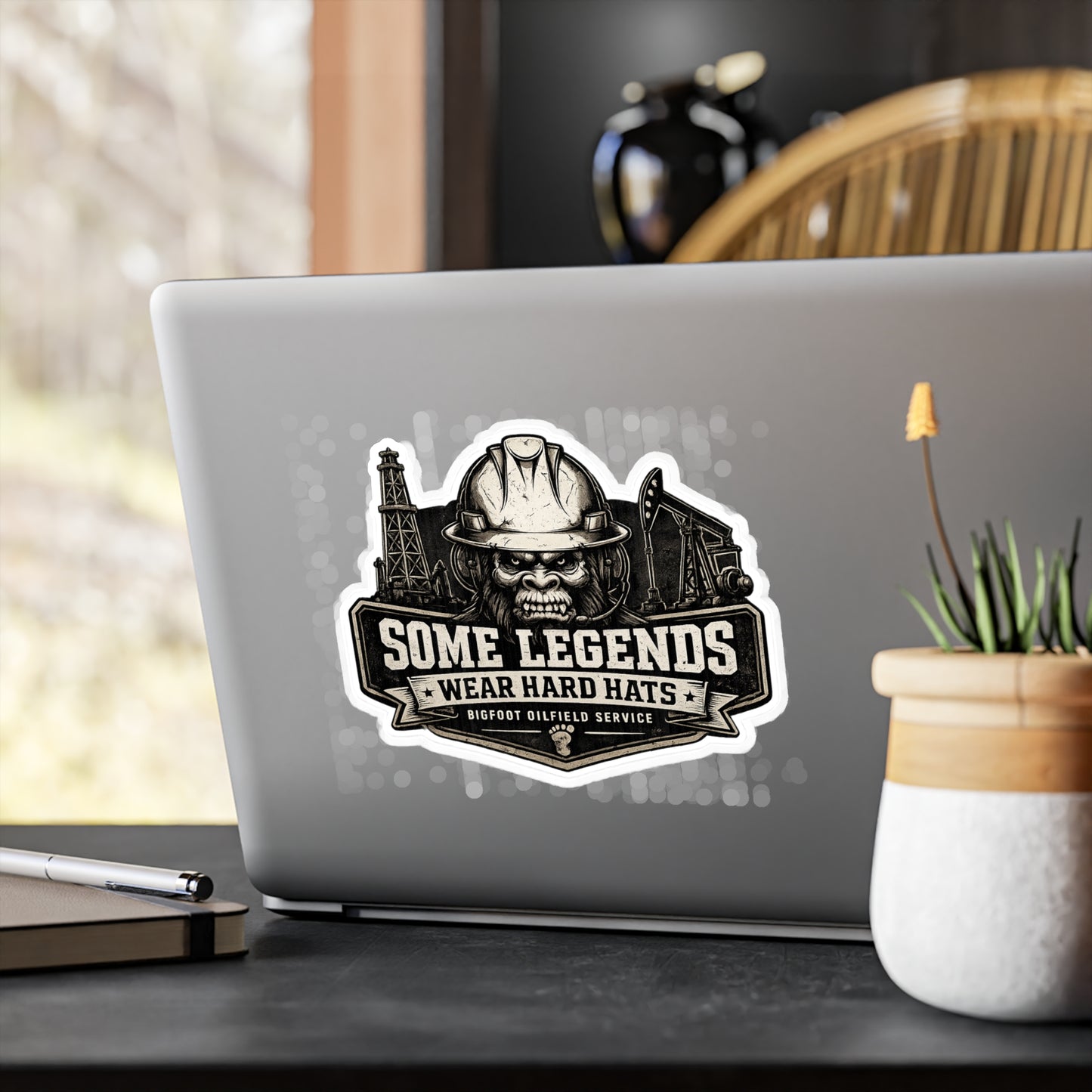 Some Legends Wear Hard Hats - Vinyl Sticker