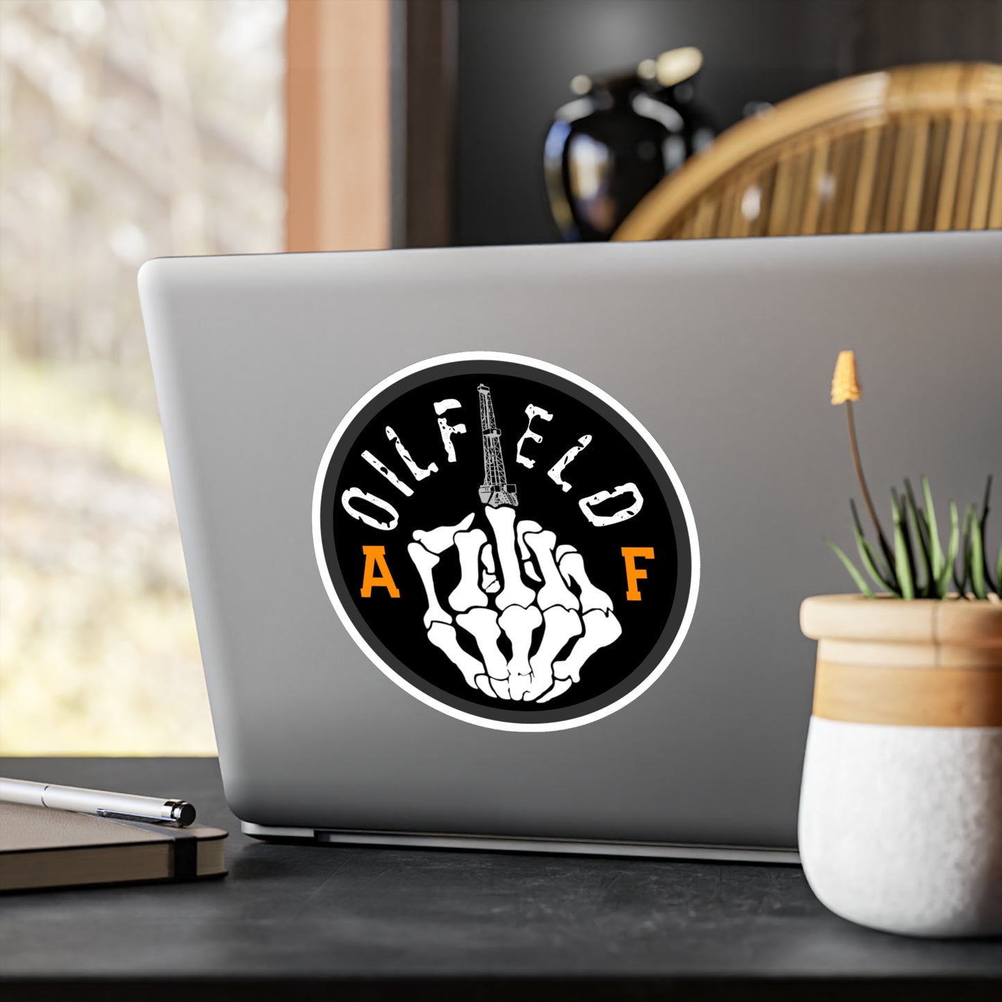 Oilfield AF Skeleton Hand -Vinyl Sticker