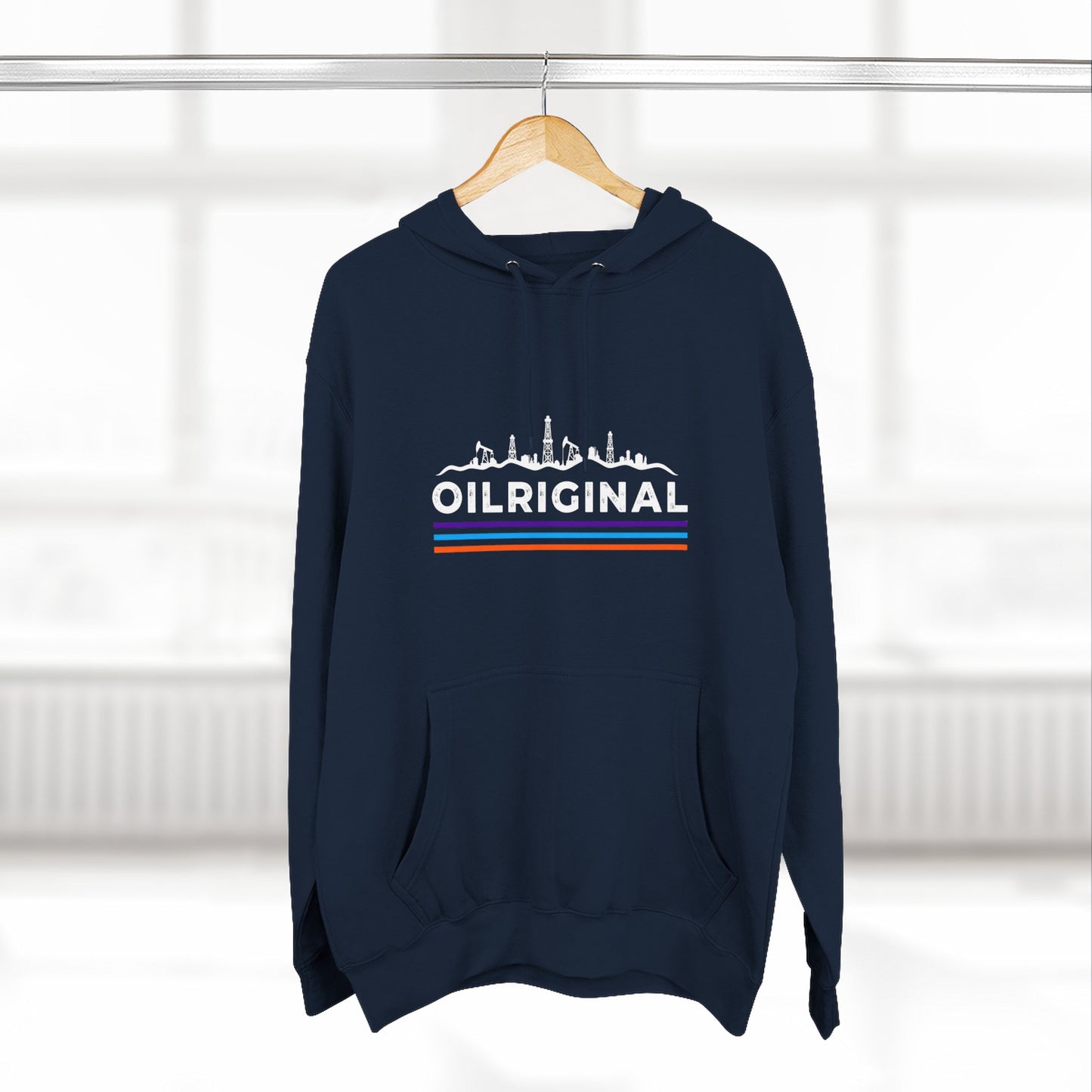 OILRIGINAL Skyline Hoodie with Retro Stripes