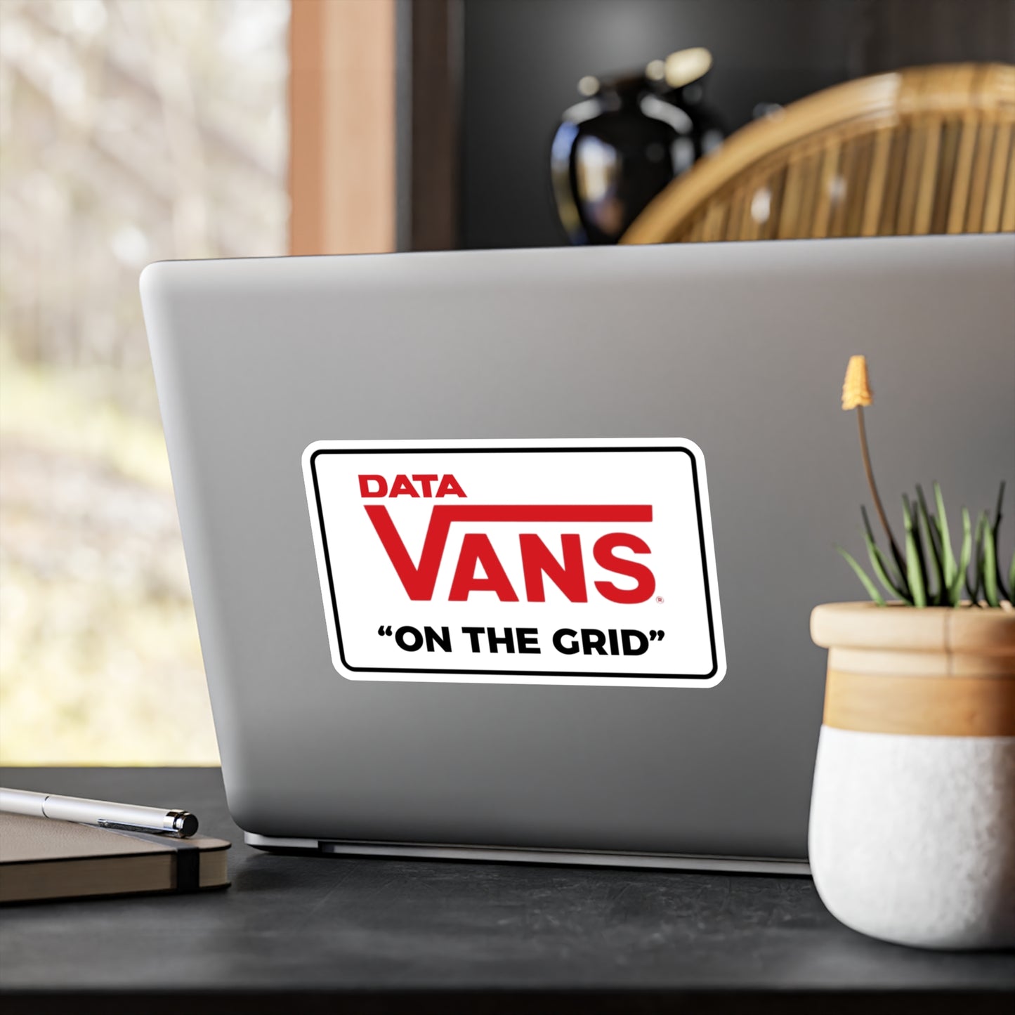 Data Vans "On The Grid"  Vinyl Sticker