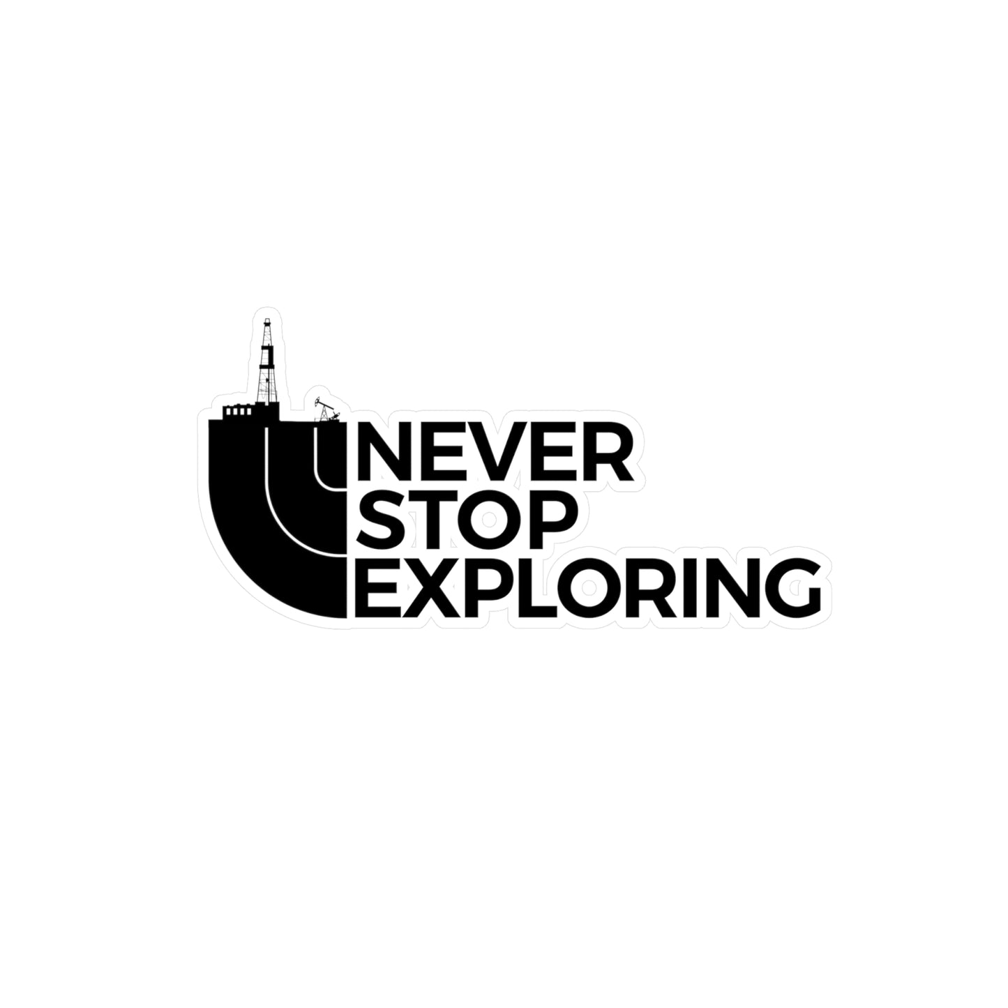 Never Stop Exploring - Vinyl Sticker