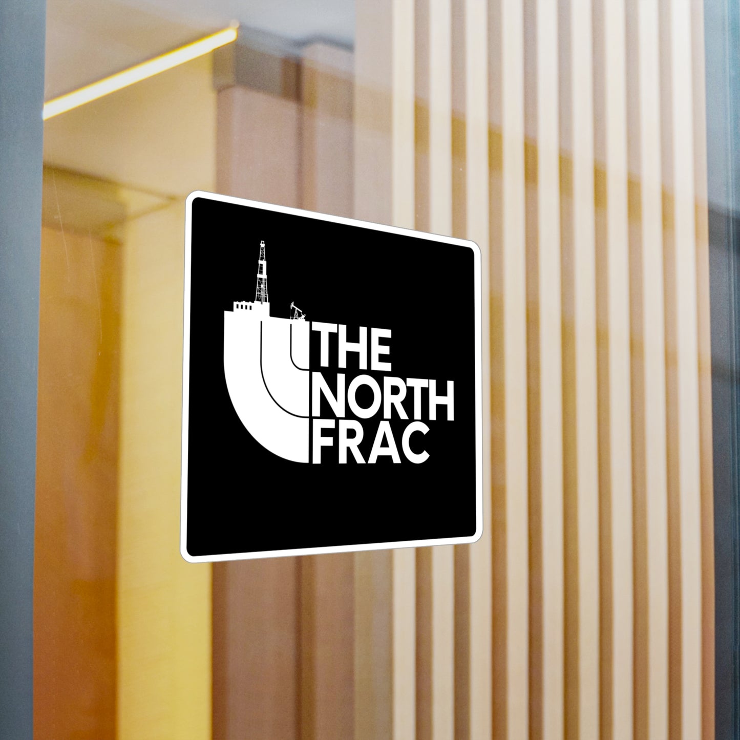 The North Frac Vinyl Sticker — Kiss-Cut Oil Rig Decal