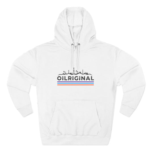 Oilrig Original Hoodie — Vintage Offshore Skyline Graphic Pullover