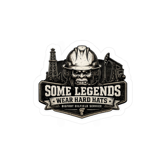 Some Legends Wear Hard Hats - Vinyl Sticker