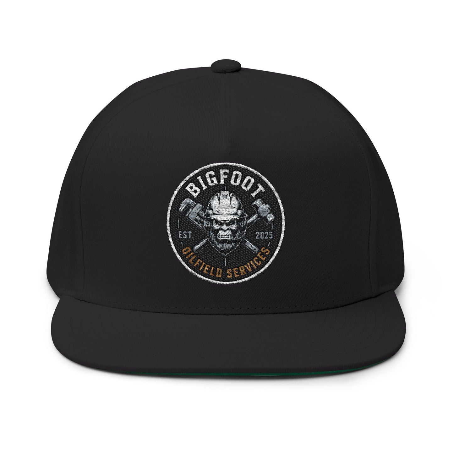Bigfoot Field Service - Embroidered Flat Bill Cap