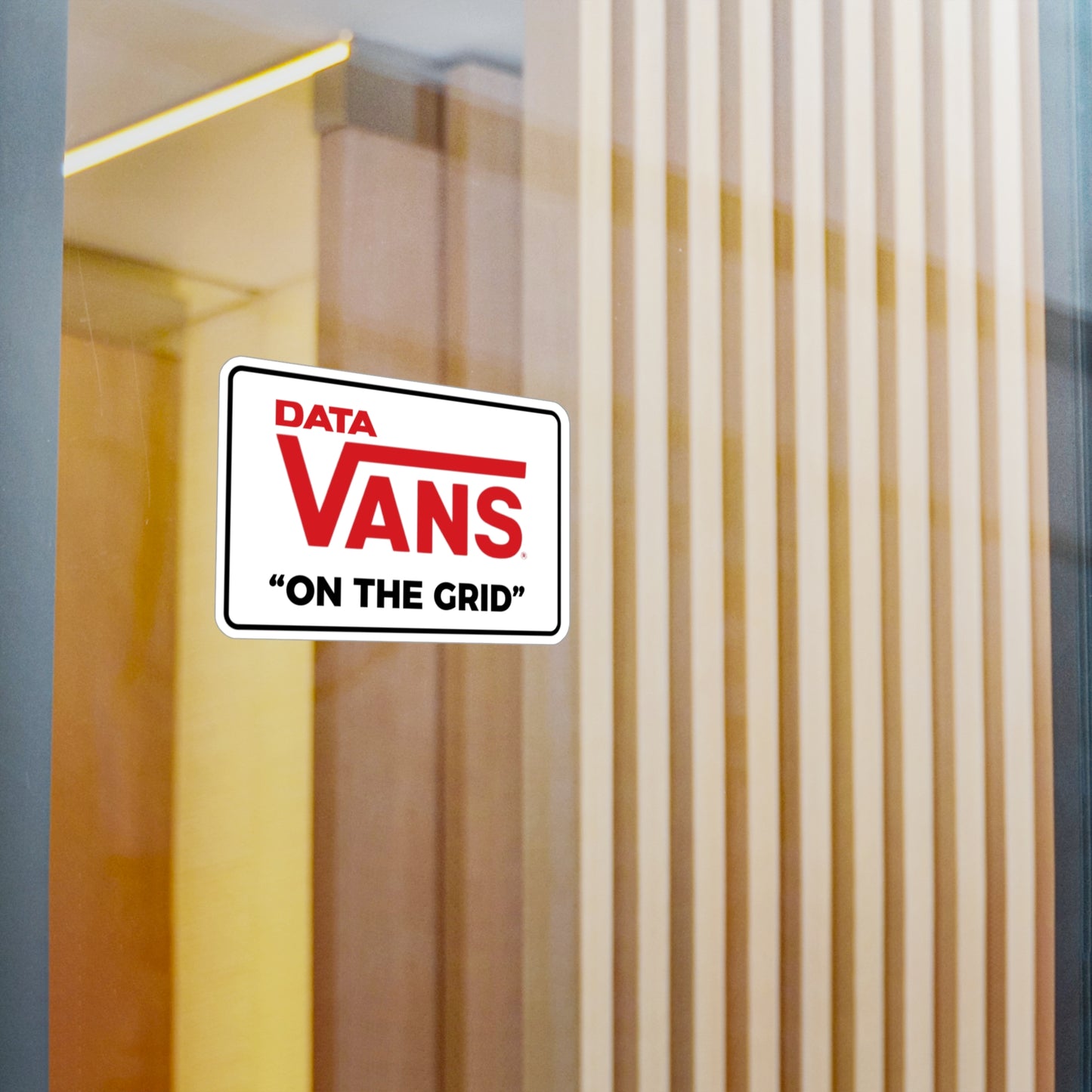 Data Vans "On The Grid"  Vinyl Sticker