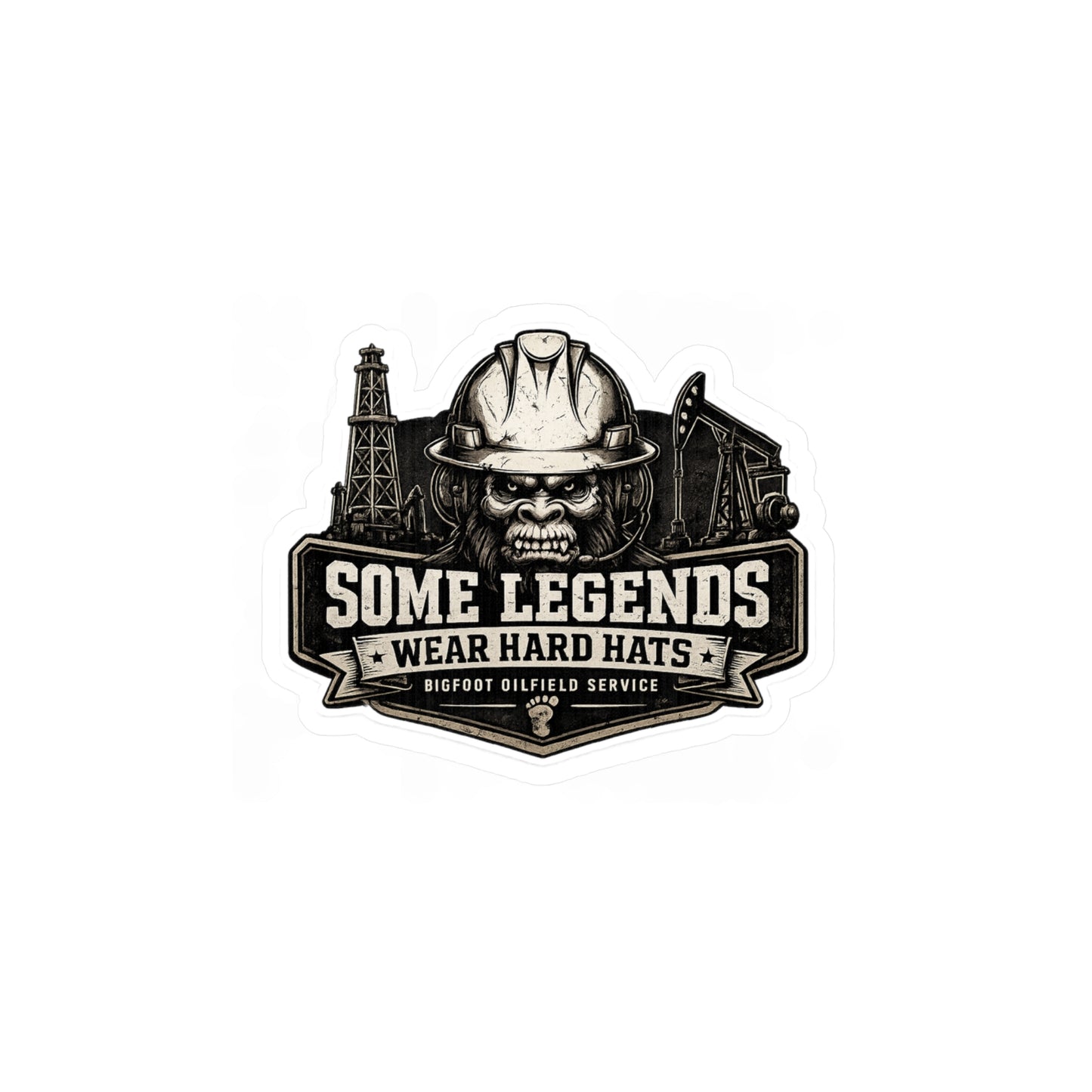 Some Legends Wear Hard Hats - Vinyl Sticker