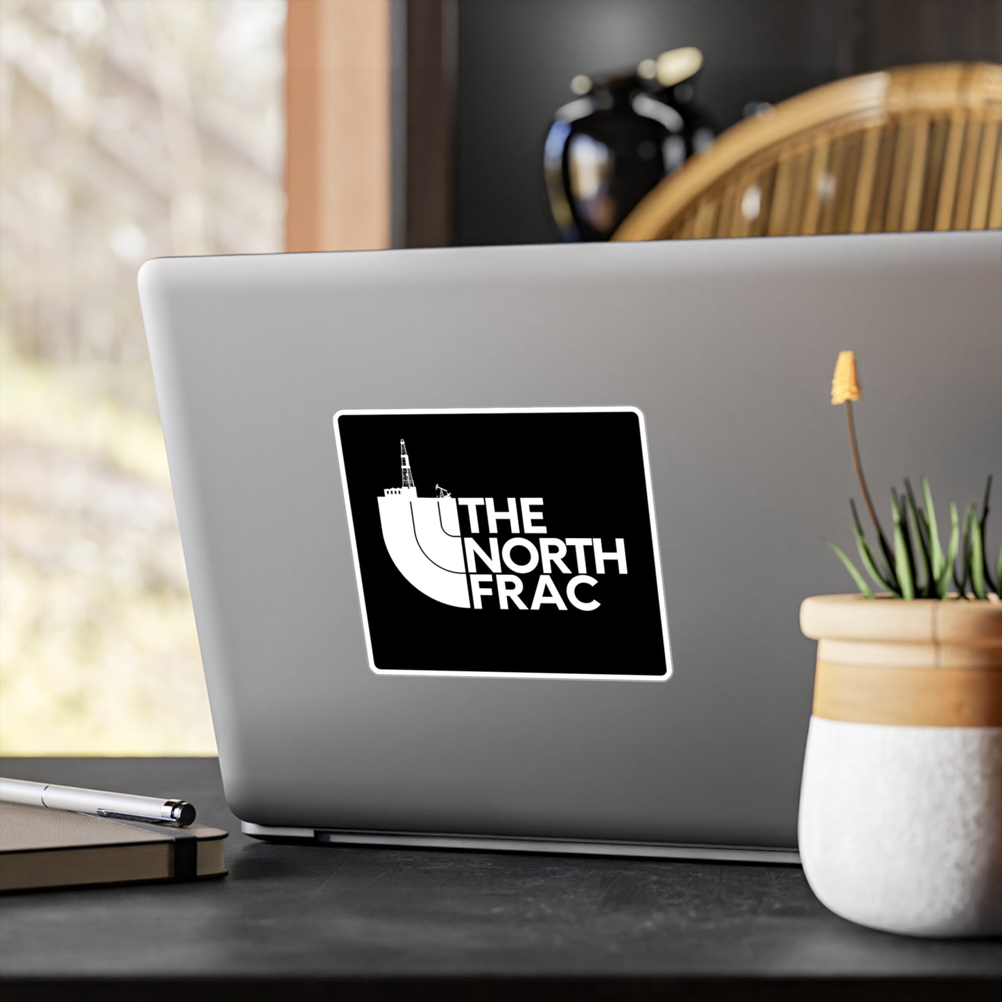 The North Frac Vinyl Sticker — Kiss-Cut Oil Rig Decal