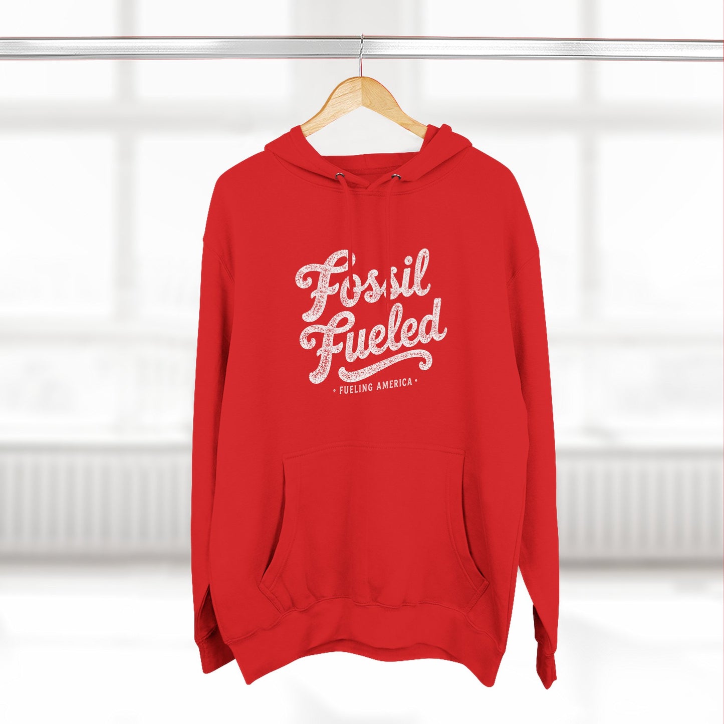 Fossil Fueled Hoodie Retro Script