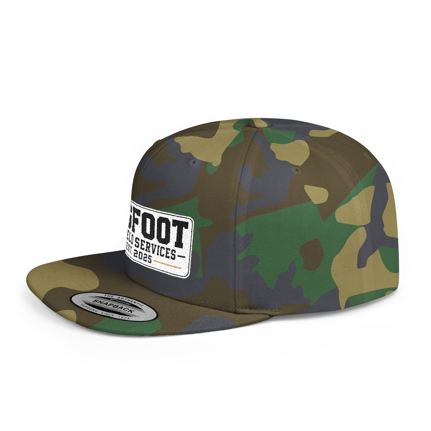 Bigfoot Oilfield Services Flat Bill Snapback Hat — Vintage Logo