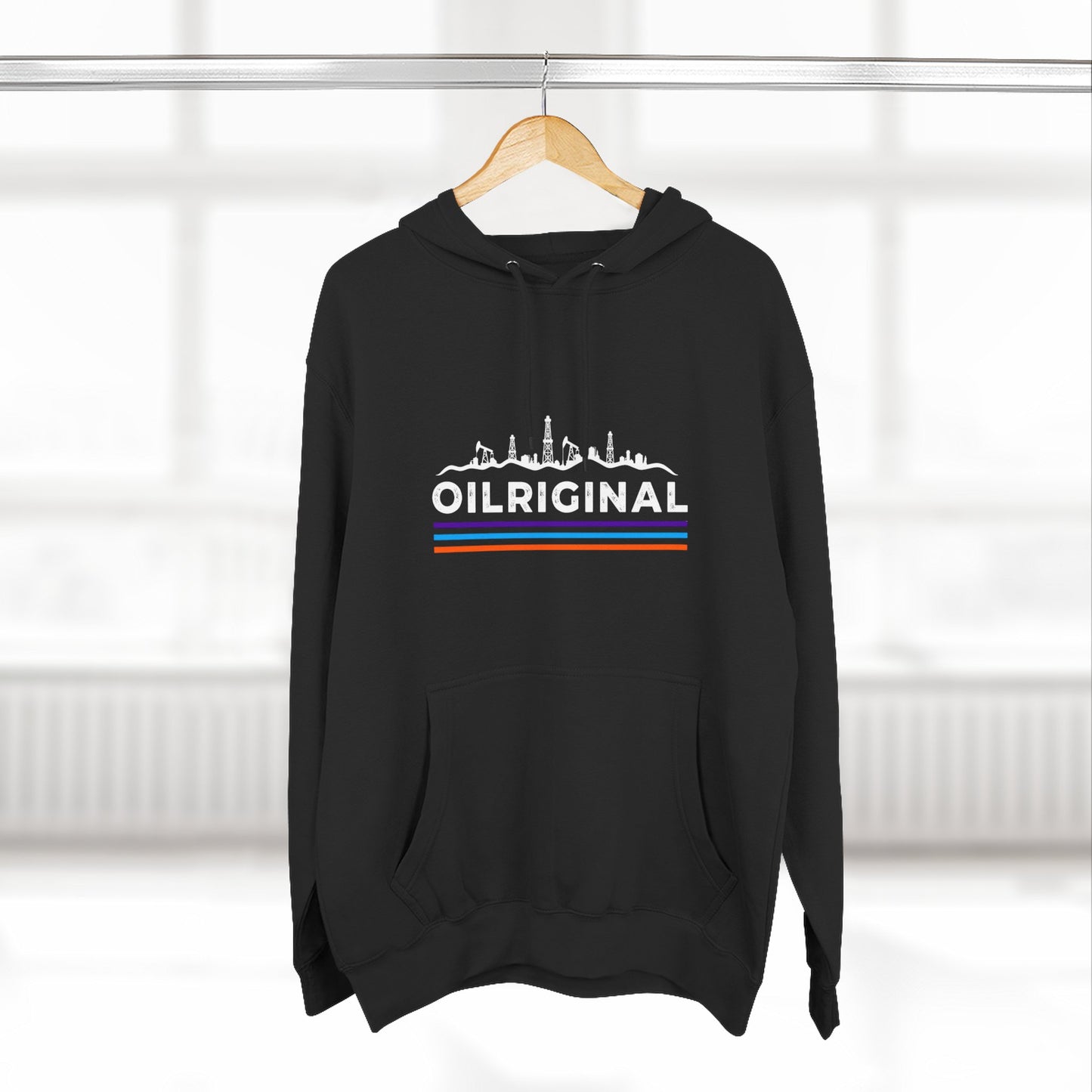 OILRIGINAL Skyline Hoodie with Retro Stripes
