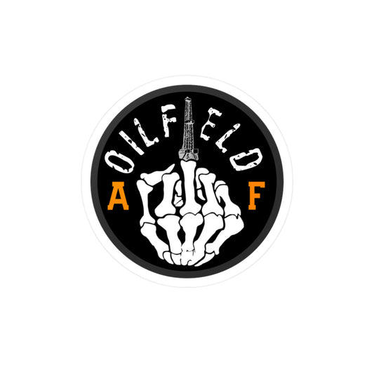 Oilfield AF Skeleton Hand -Vinyl Sticker