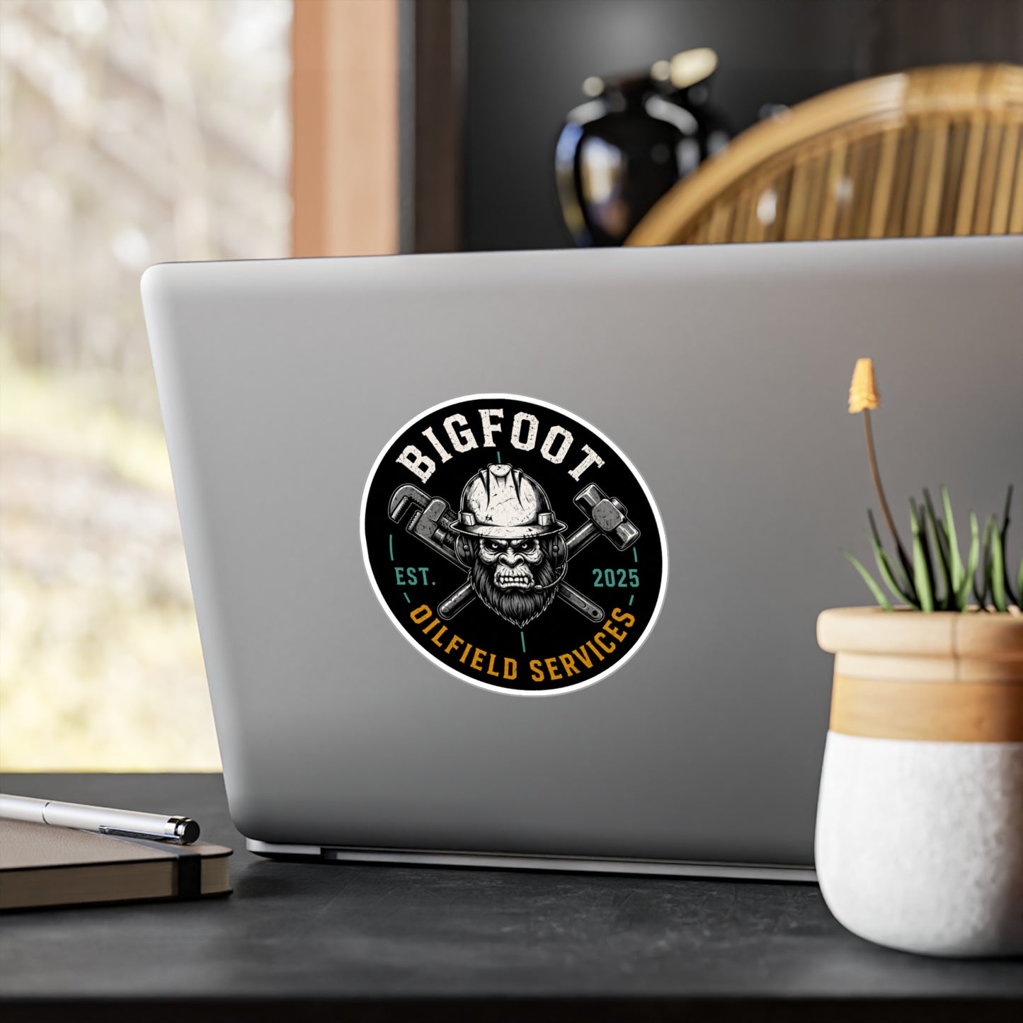 Bigfoot Oilfield Services Round -Vinyl Sticker
