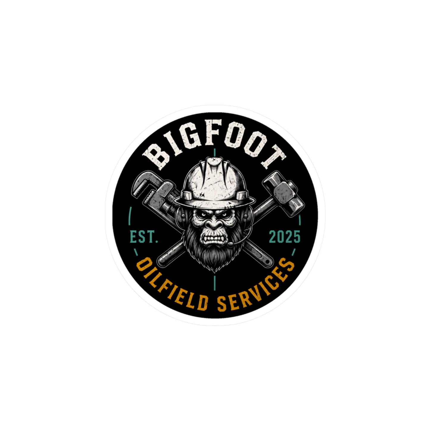 Bigfoot Oilfield Services Round -Vinyl Sticker