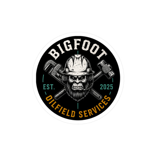 Bigfoot Oilfield Services Round -Vinyl Sticker