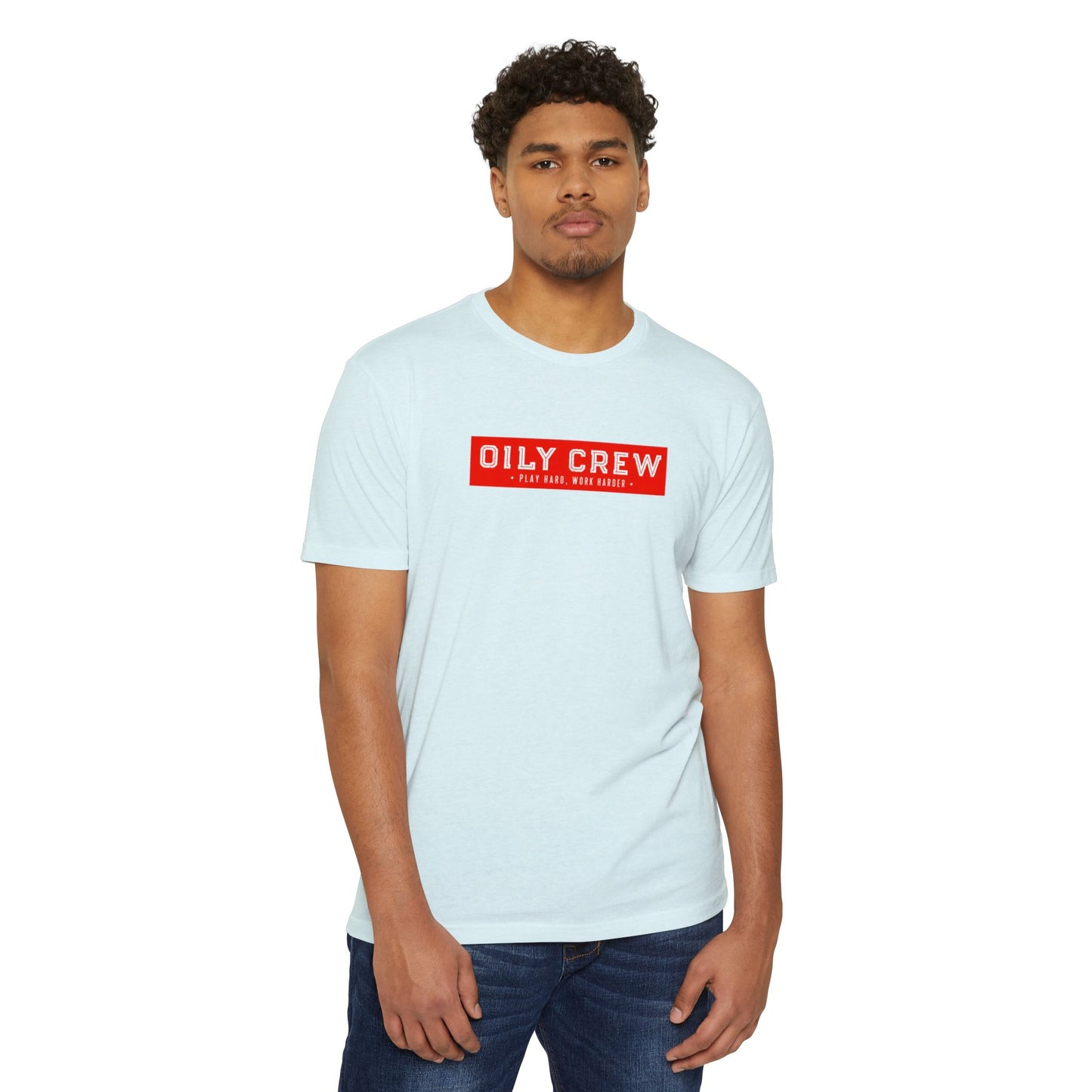 Oily Crew T-Shirt — Retro Red Box Logo