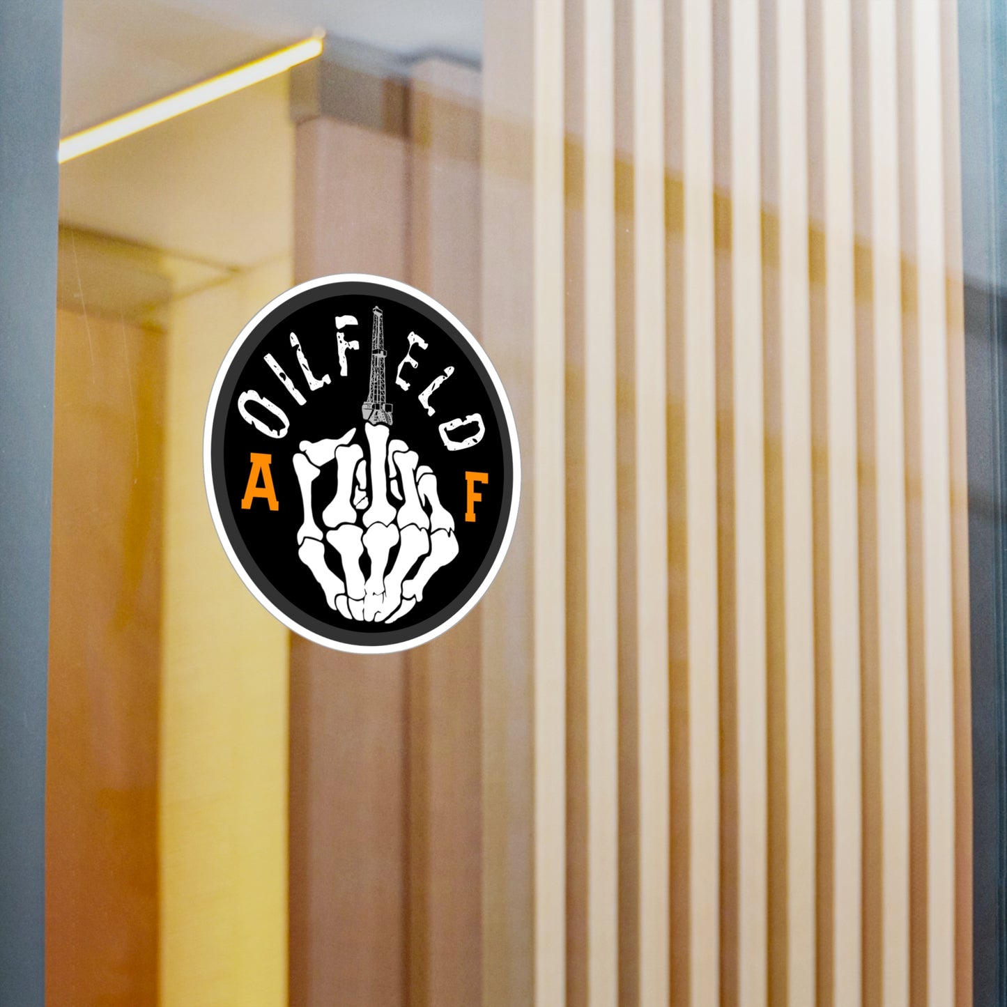 Oilfield AF Skeleton Hand -Vinyl Sticker