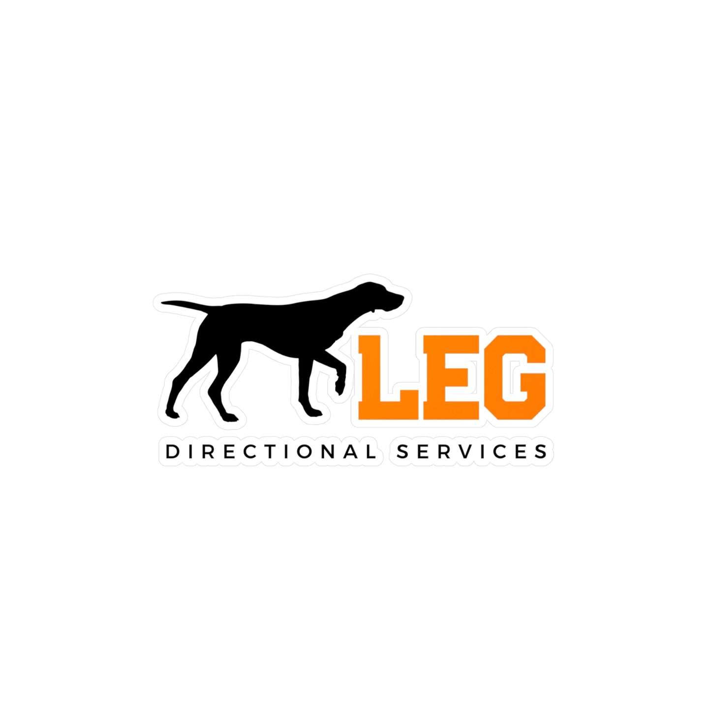 Dog Leg Directional Services - Kiss-Cut Decal