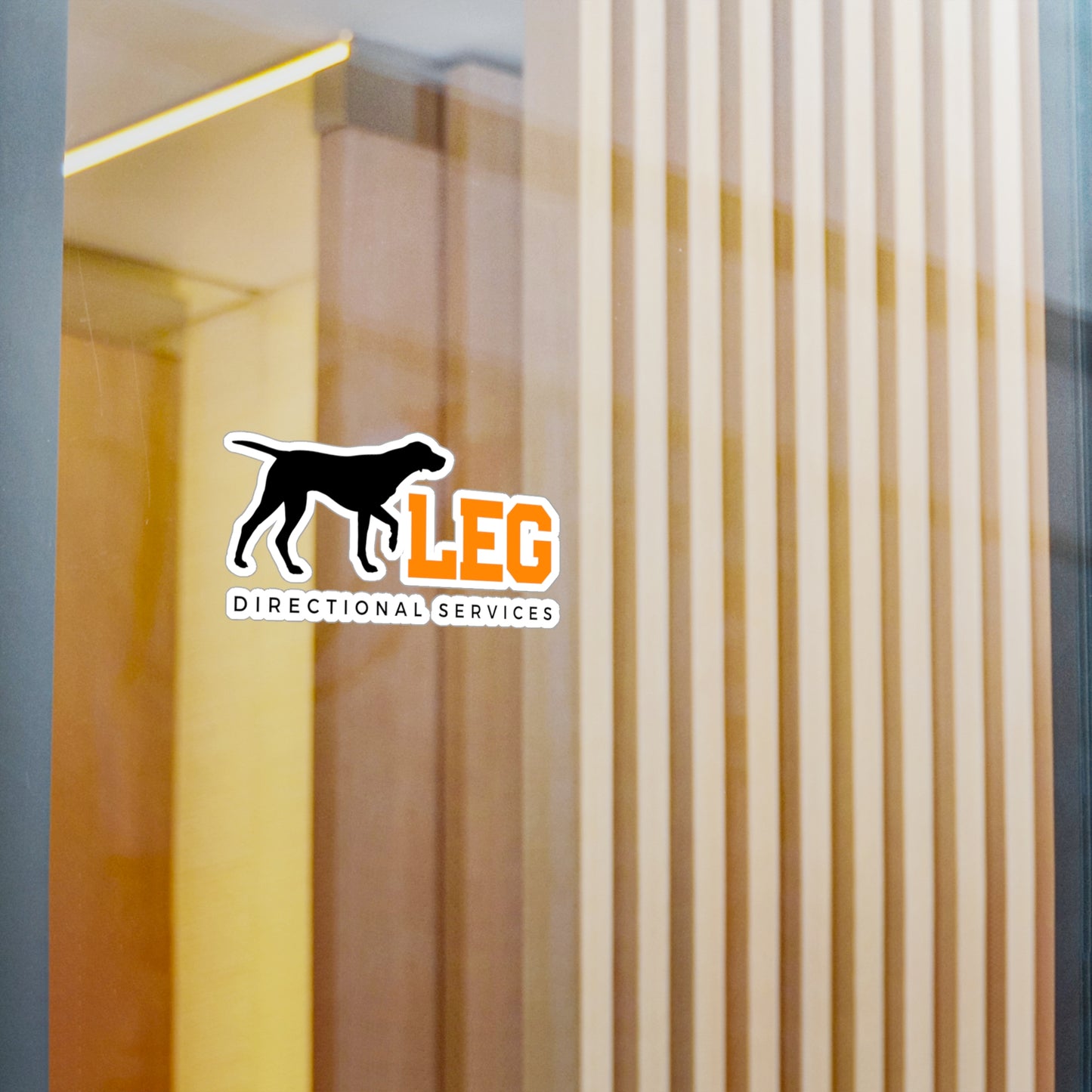 Dog Leg Directional Services - Kiss-Cut Decal