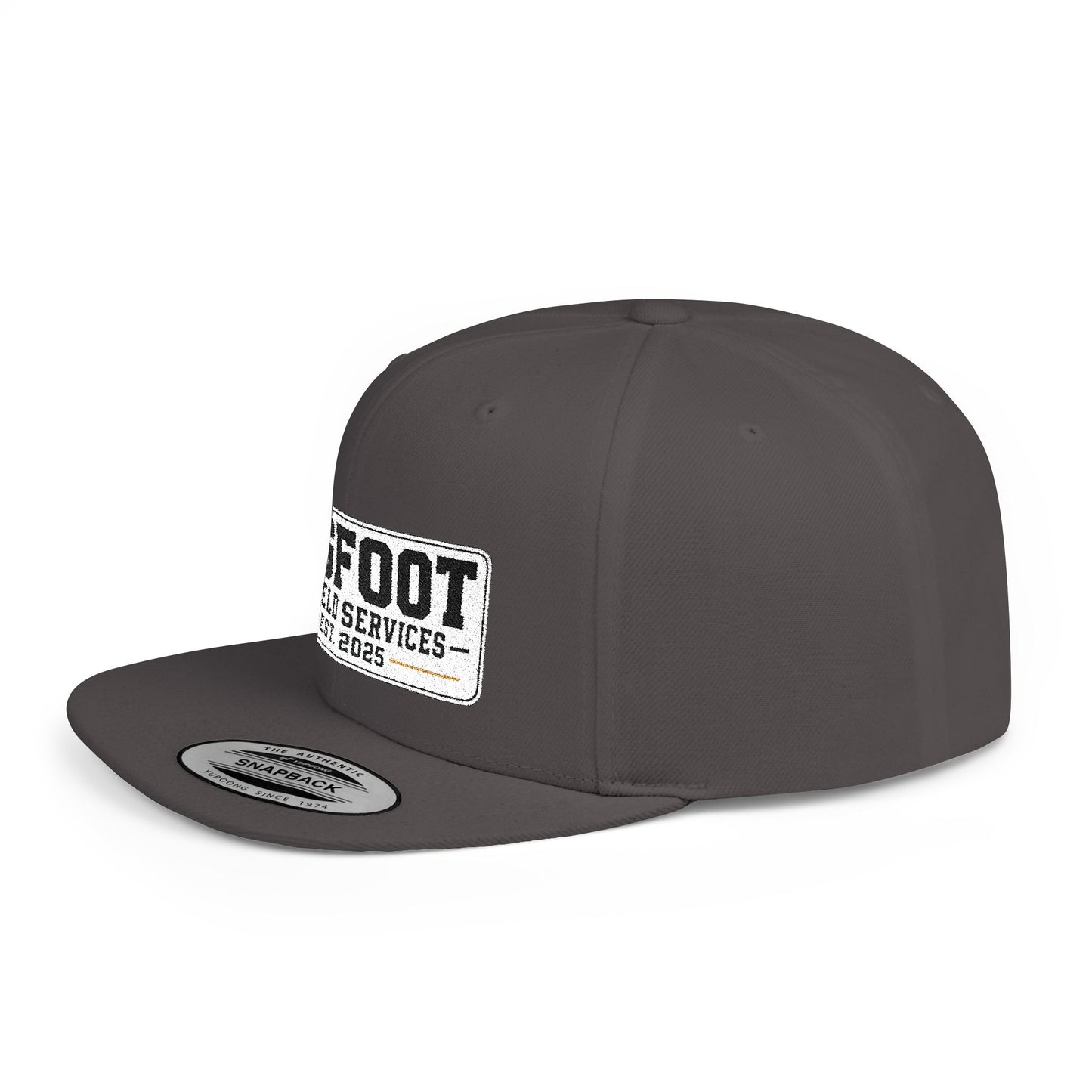 Bigfoot Oilfield Services Flat Bill Snapback Hat — Vintage Logo