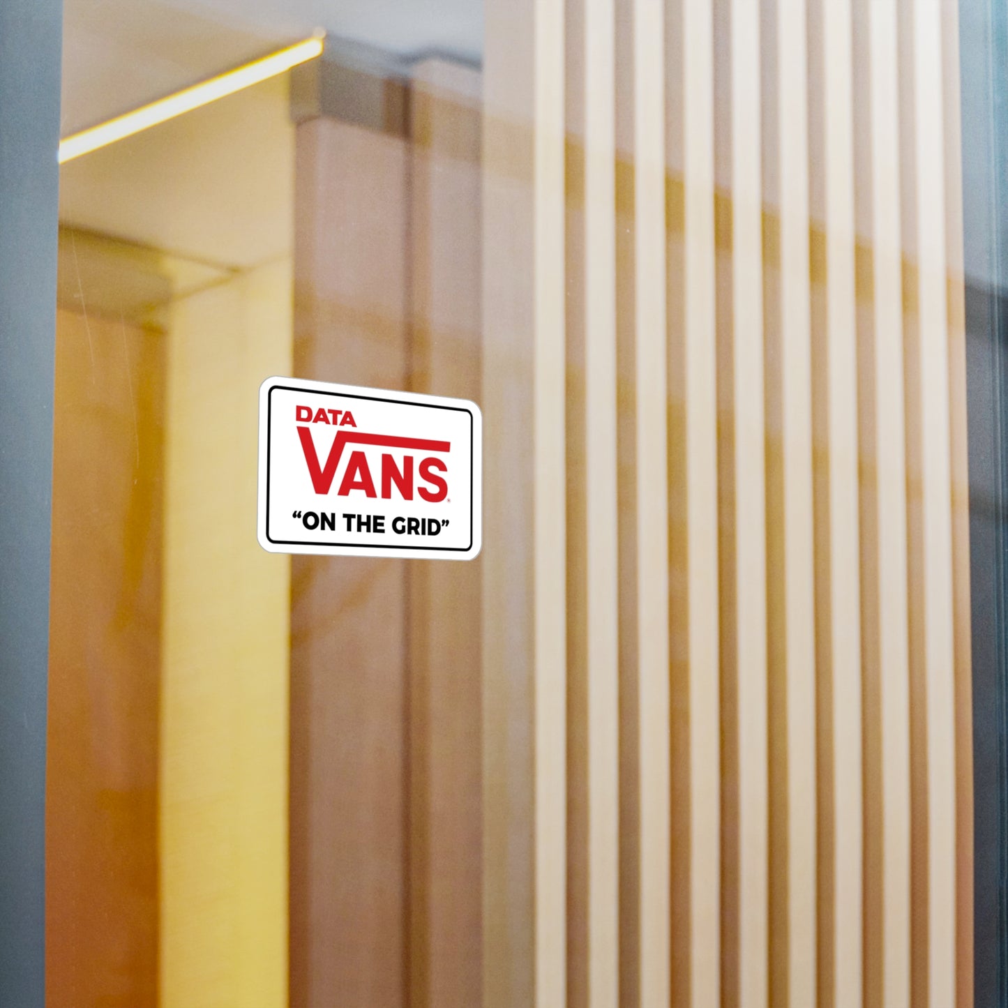 Data Vans "On The Grid"  Vinyl Sticker