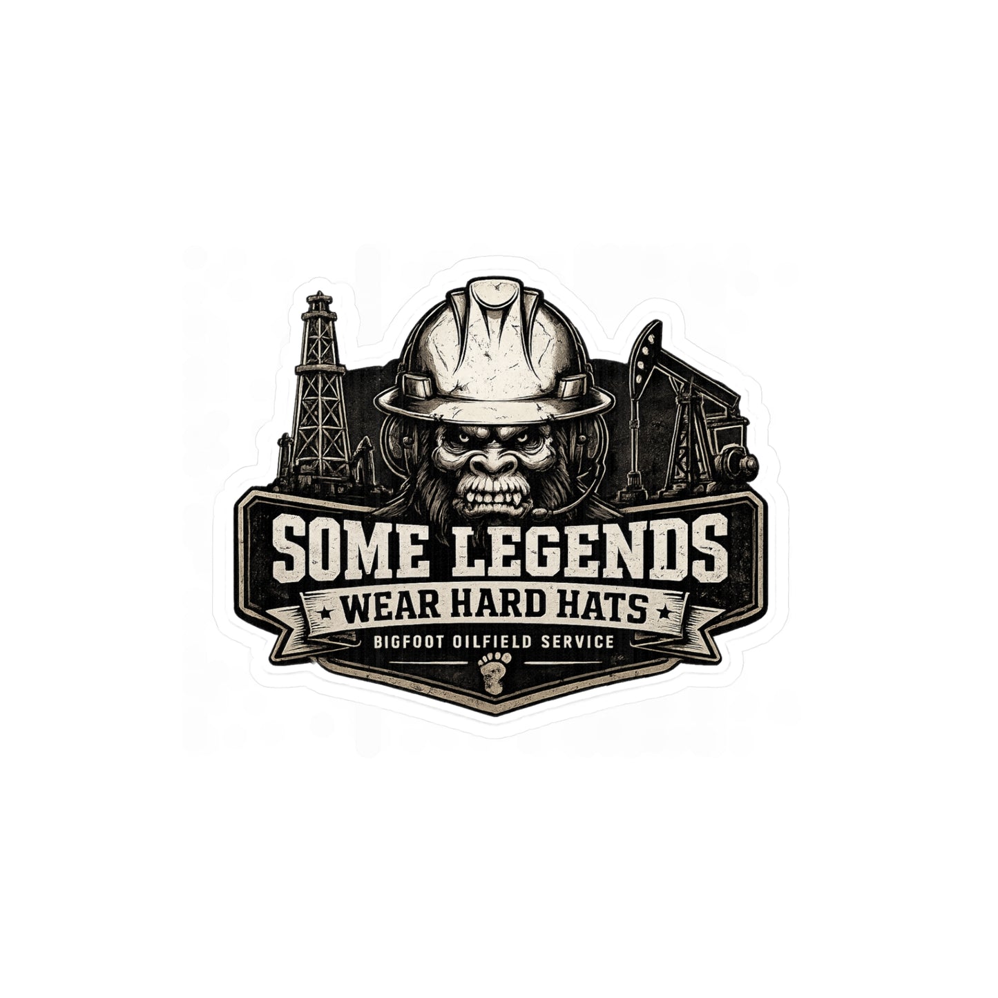 Some Legends Wear Hard Hats - Vinyl Sticker