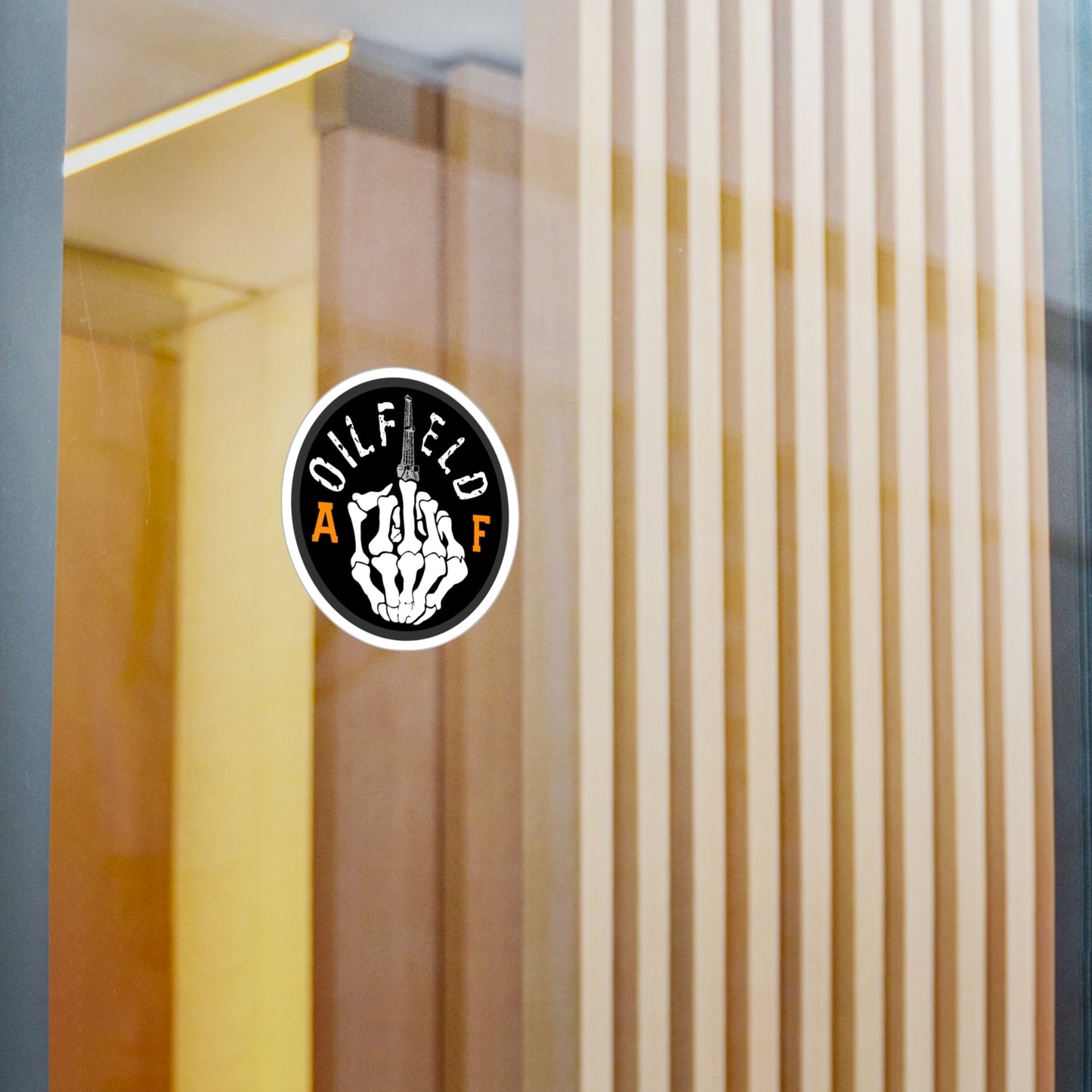Oilfield AF Skeleton Hand -Vinyl Sticker