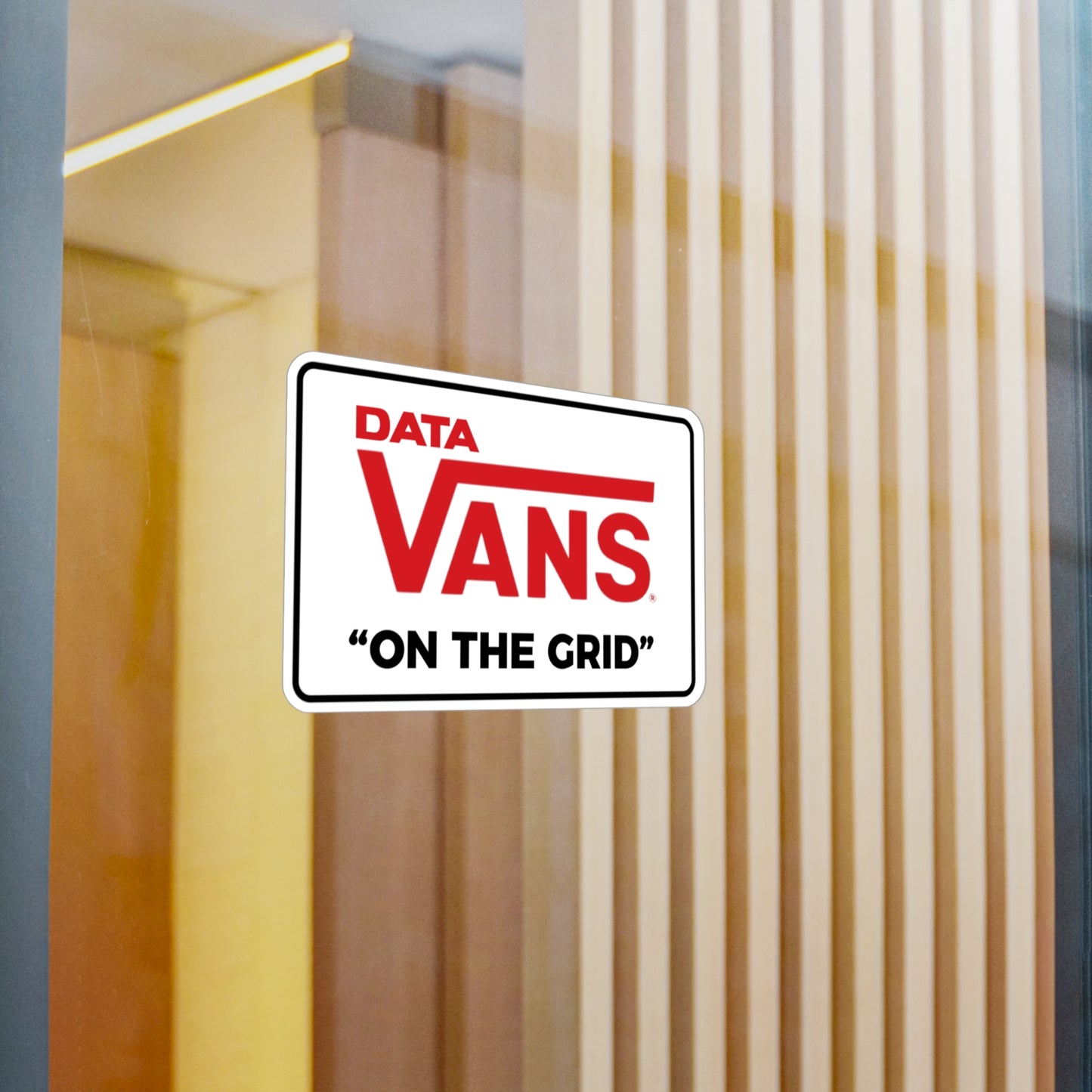 Data Vans "On The Grid"  Vinyl Sticker