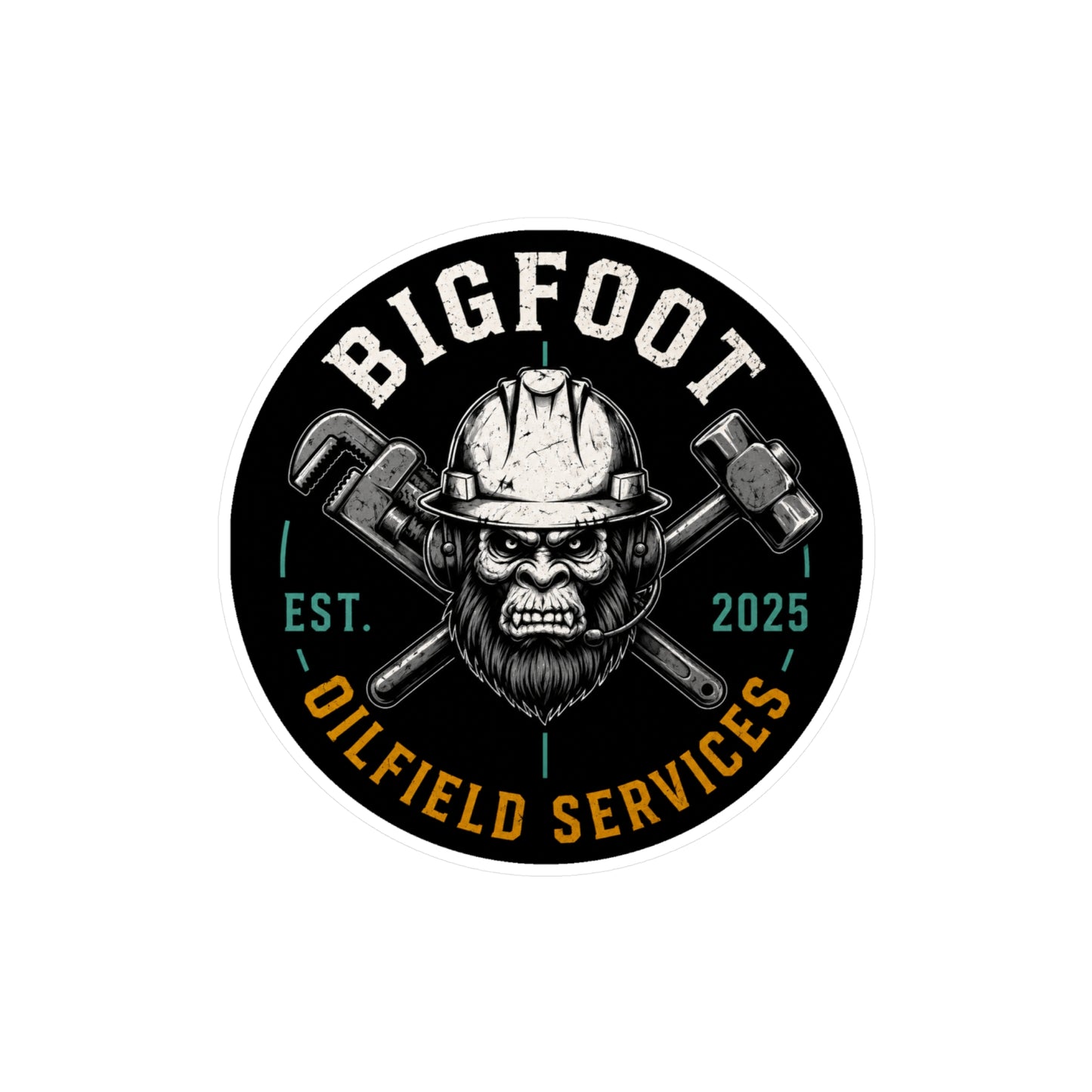 Bigfoot Oilfield Services Round -Vinyl Sticker