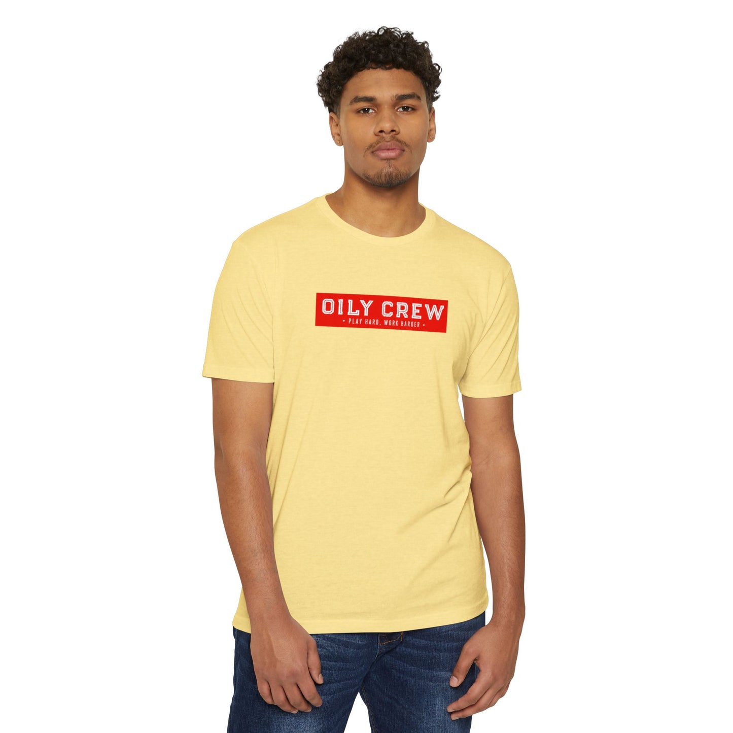 Oily Crew T-Shirt — Retro Red Box Logo