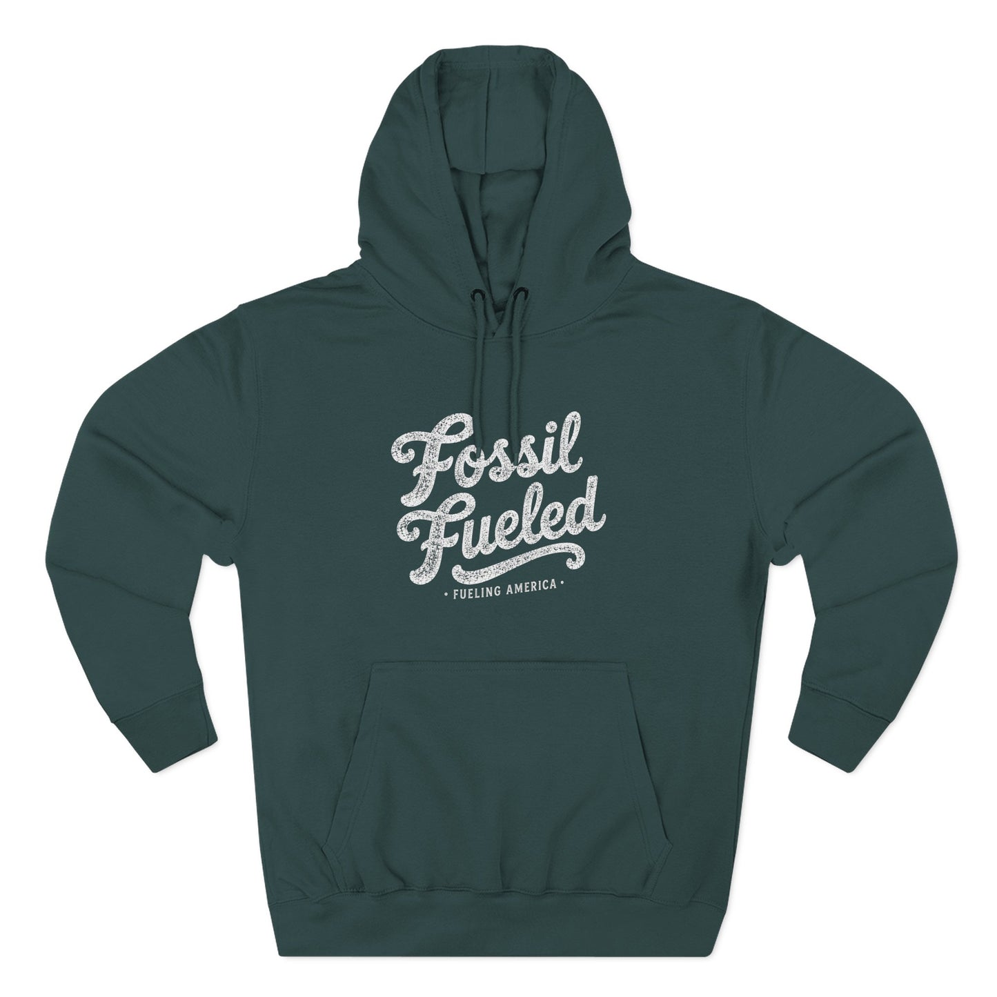 Fossil Fueled Hoodie Retro Script