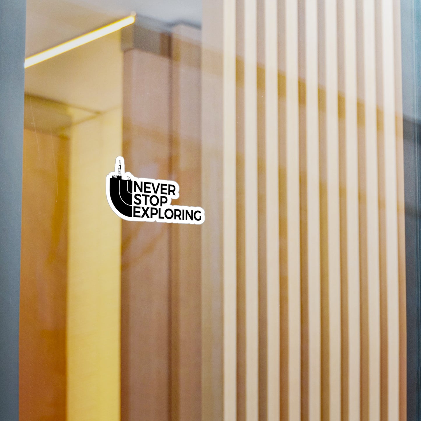 Never Stop Exploring - Vinyl Sticker