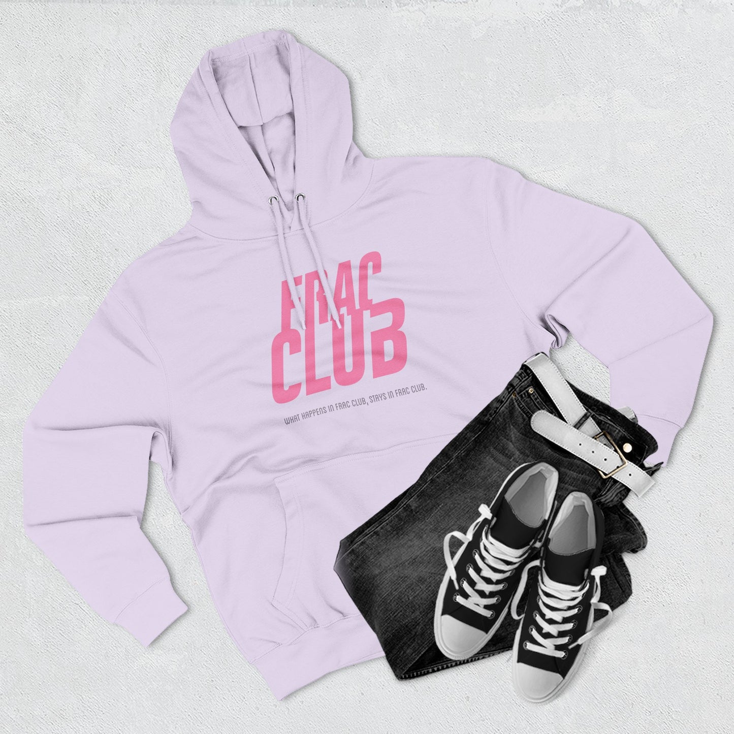 Frac Club Hoodie — Pink Logo