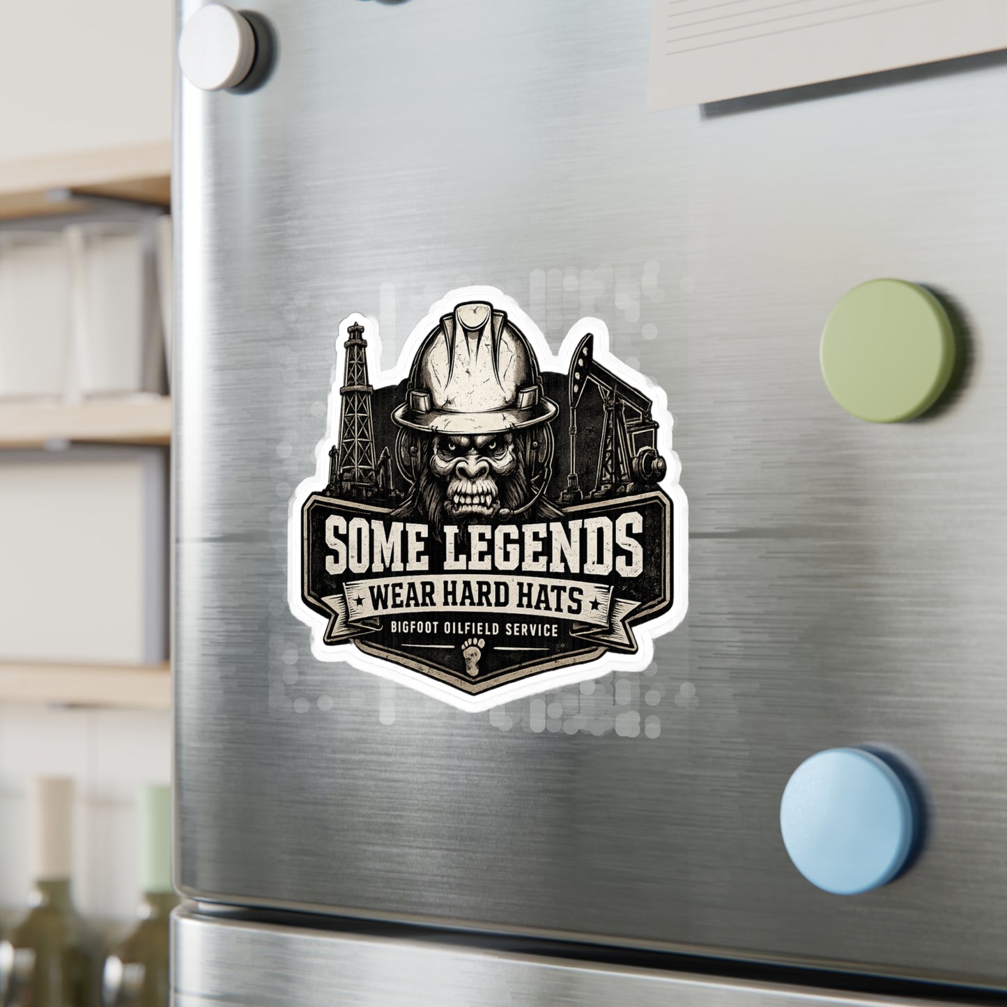 Some Legends Wear Hard Hats - Vinyl Sticker