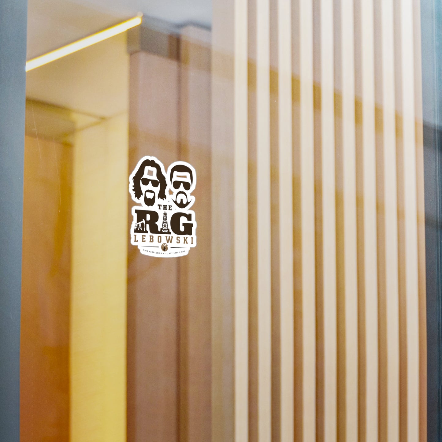 The Rig Lebowski Retro Oil Rig & Faces - Vinyl Stickers