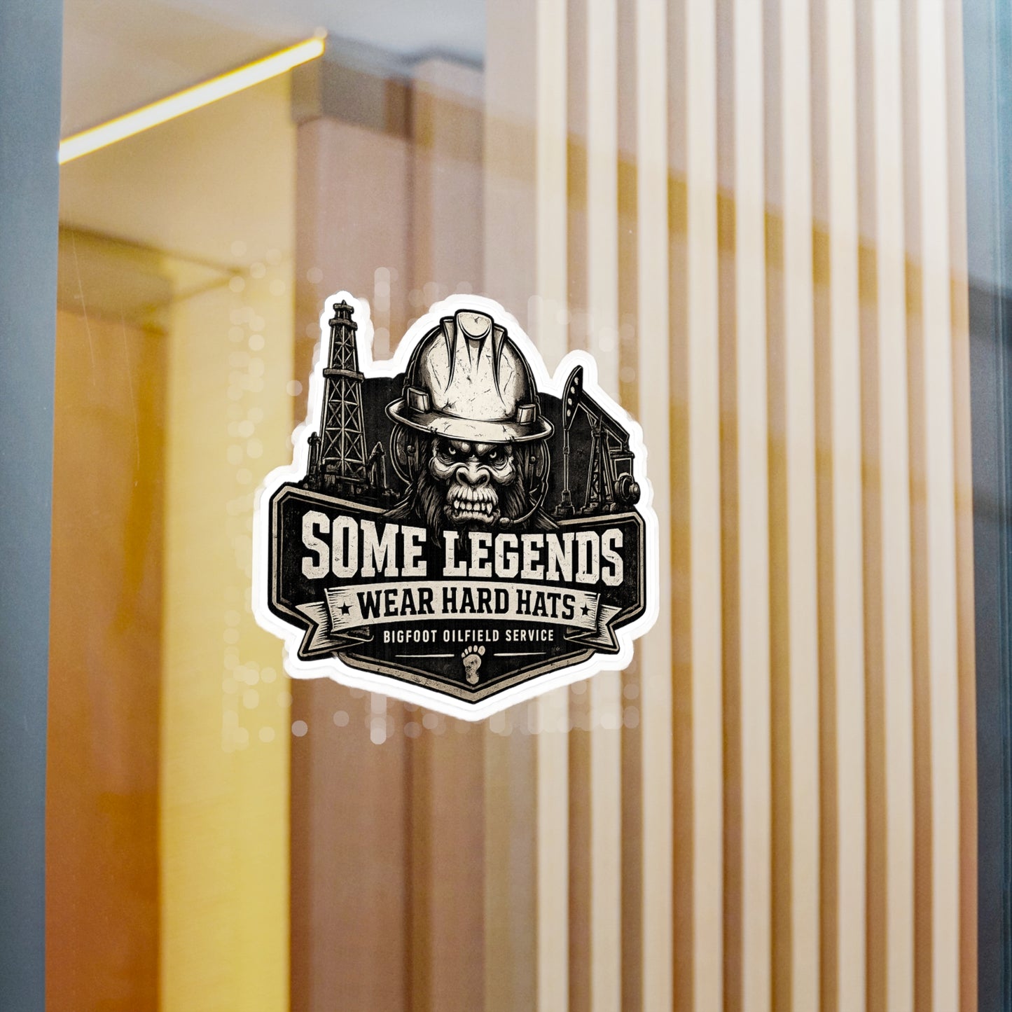 Some Legends Wear Hard Hats - Vinyl Sticker