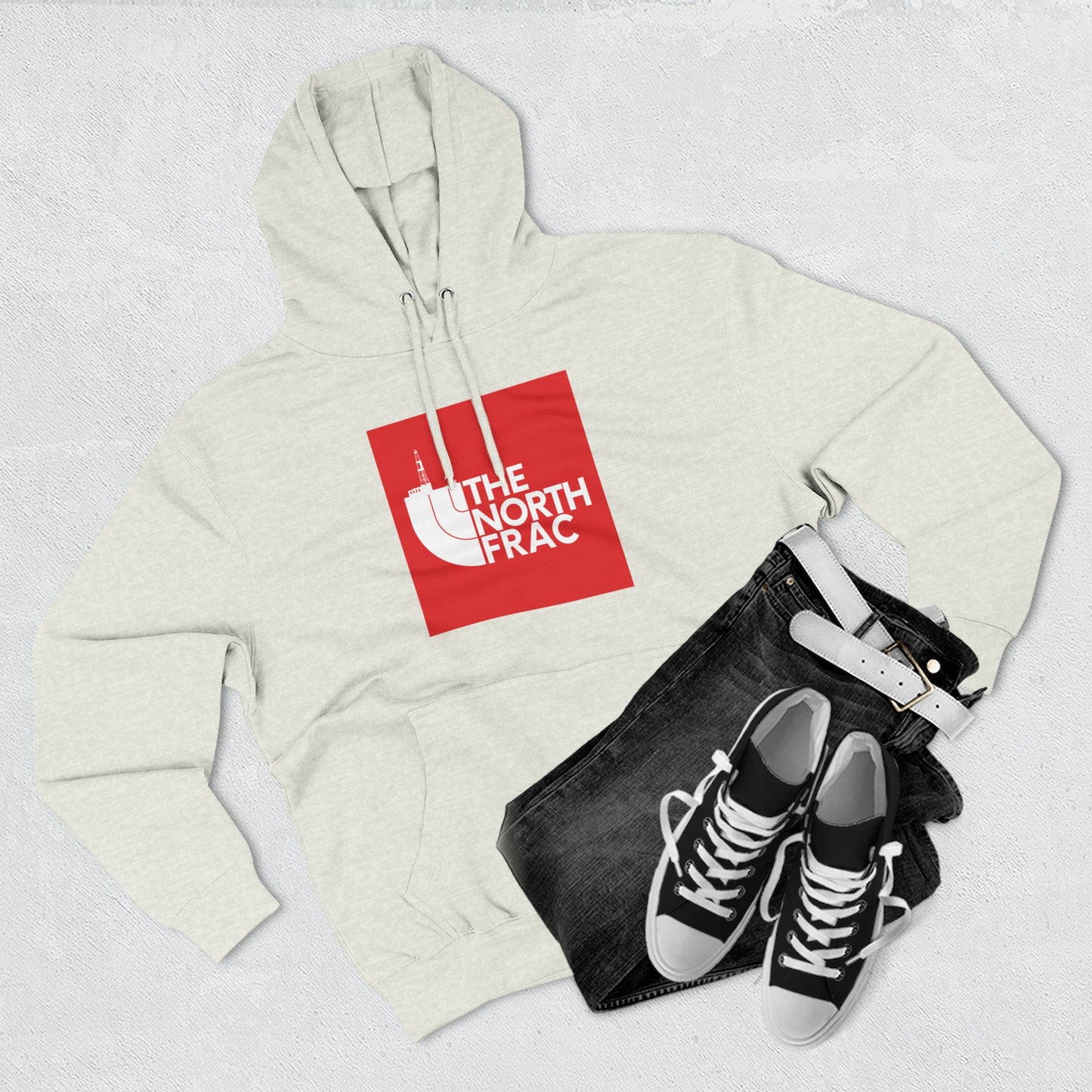 The North Frac Red Logo Hoodie