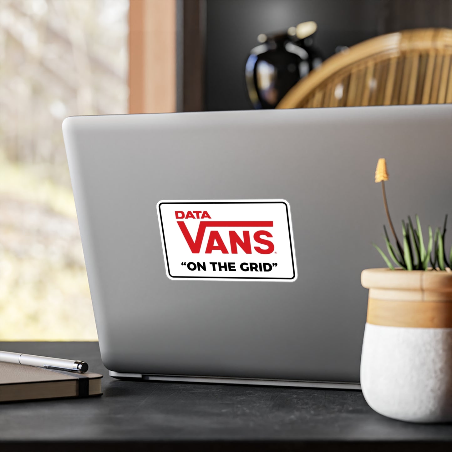 Data Vans "On The Grid"  Vinyl Sticker