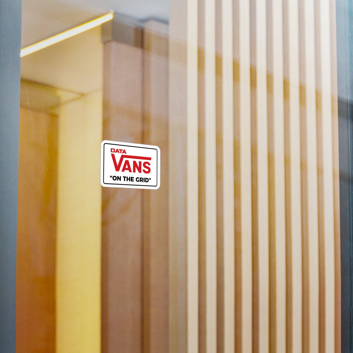 Data Vans "On The Grid"  Vinyl Sticker