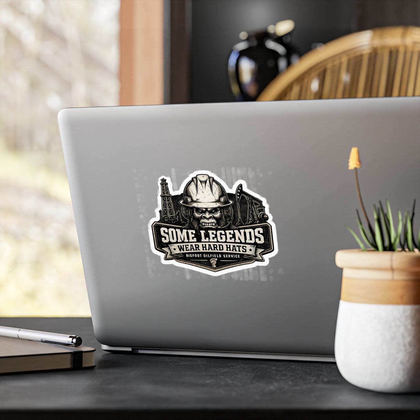 Some Legends Wear Hard Hats - Vinyl Sticker