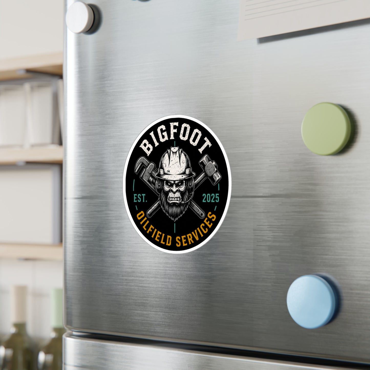 Bigfoot Oilfield Services Round -Vinyl Sticker