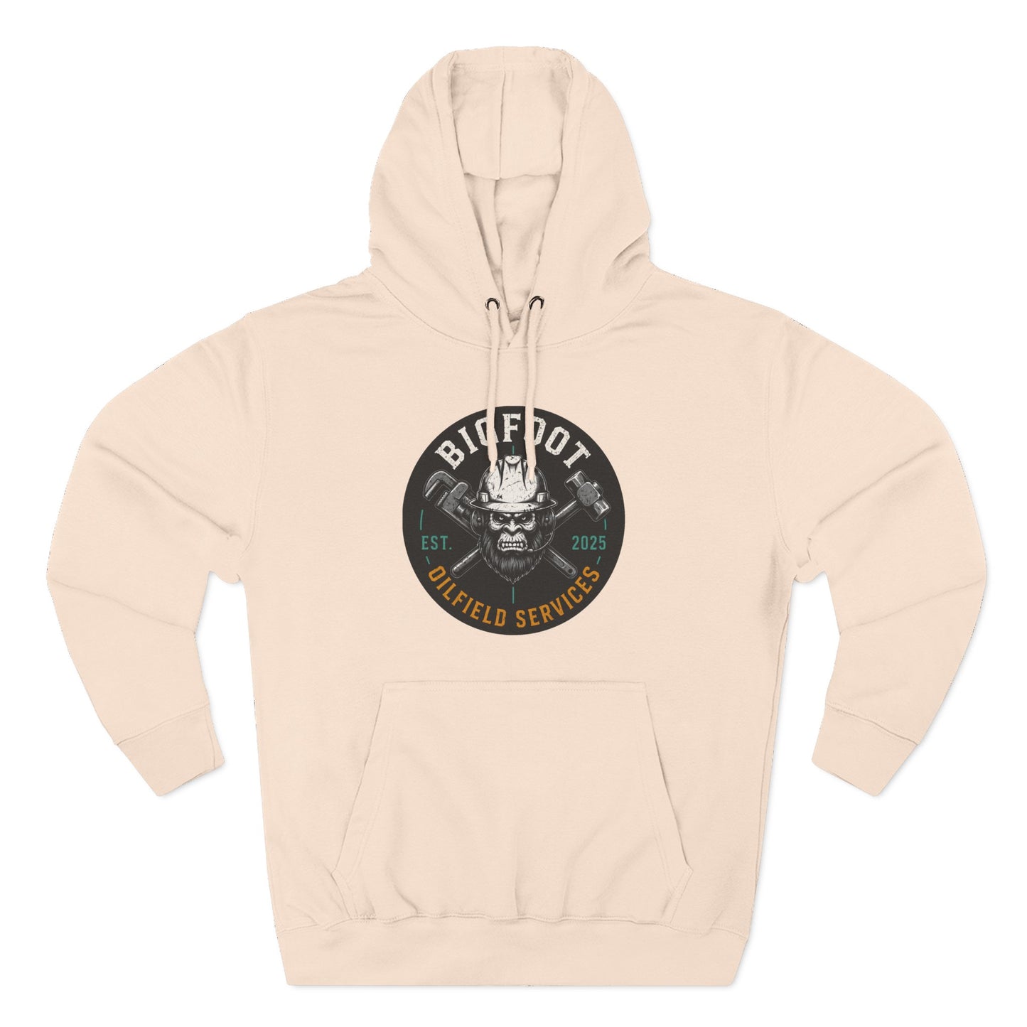 Bigfoot Oilfield Services Hoodie – Vintage Sasquatch Logo Fleece Pullover