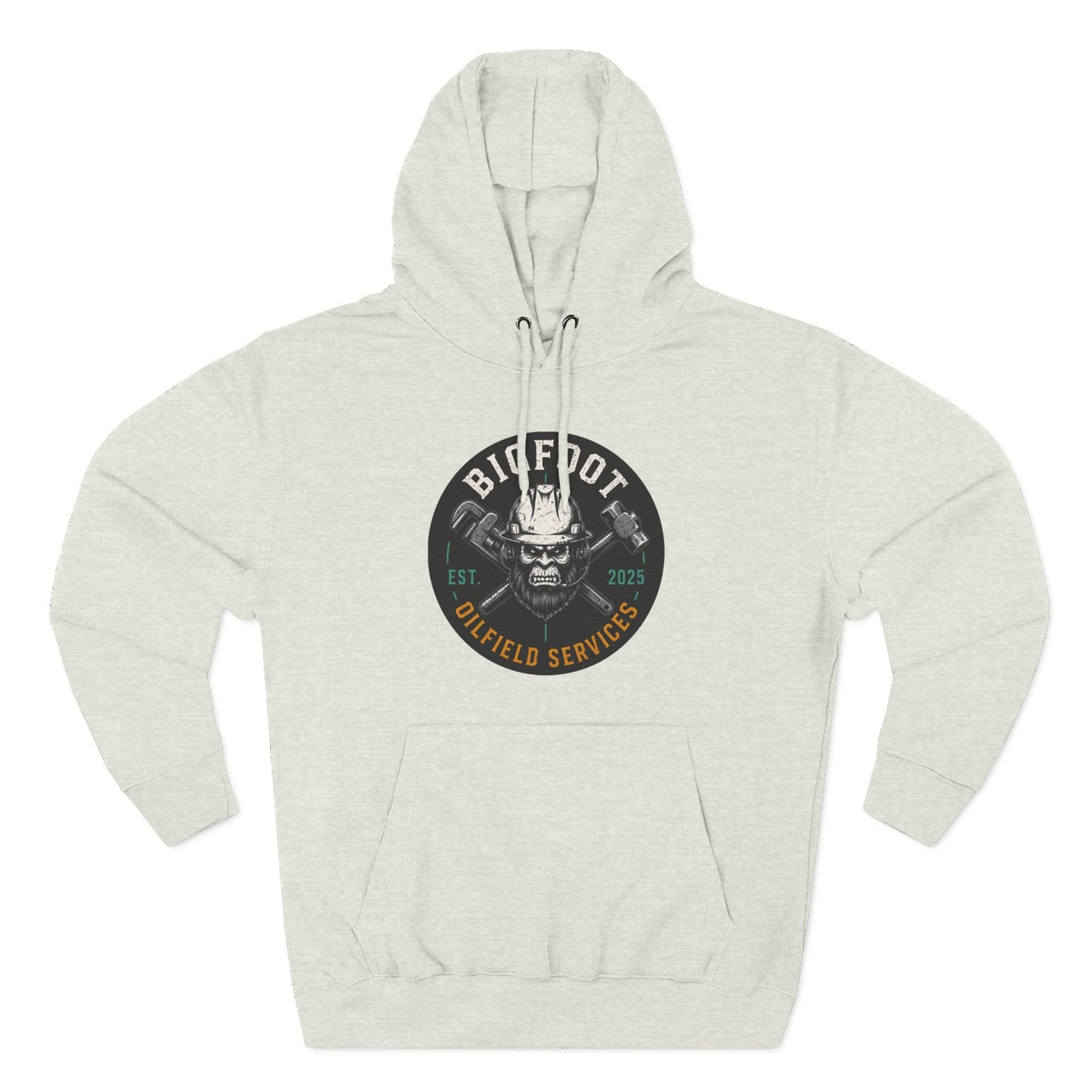Bigfoot Oilfield Services Hoodie – Vintage Sasquatch Logo Fleece Pullover