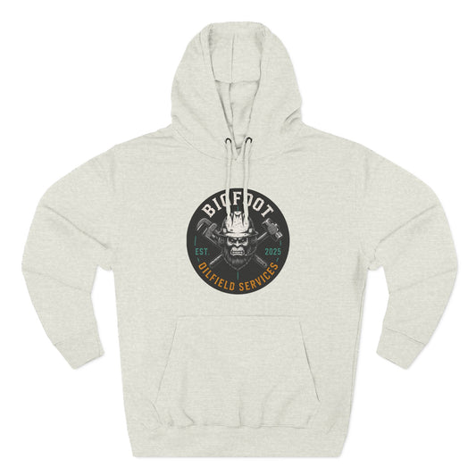 Bigfoot Oilfield Services Hoodie – Vintage Sasquatch Logo Fleece Pullover