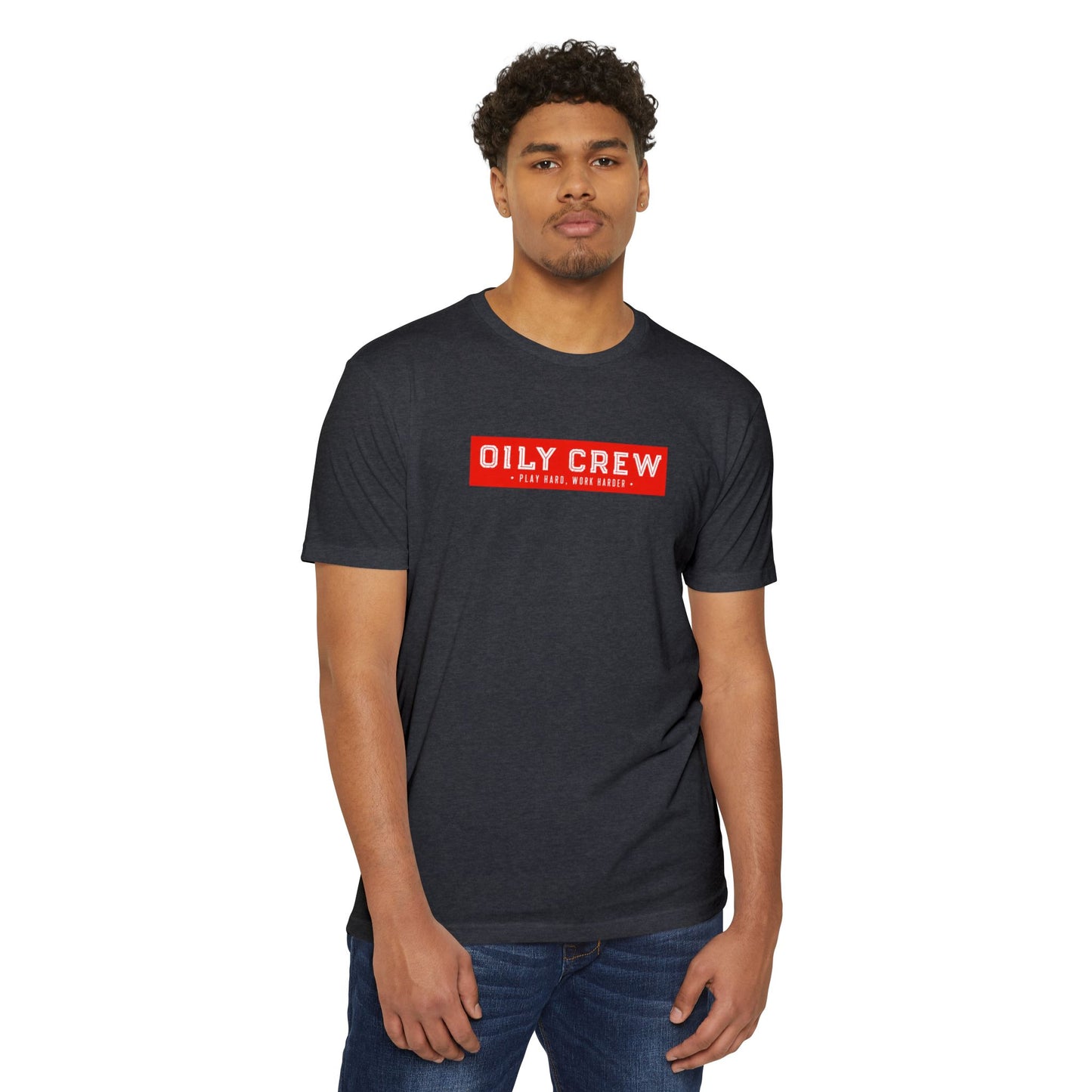 Oily Crew T-Shirt — Retro Red Box Logo