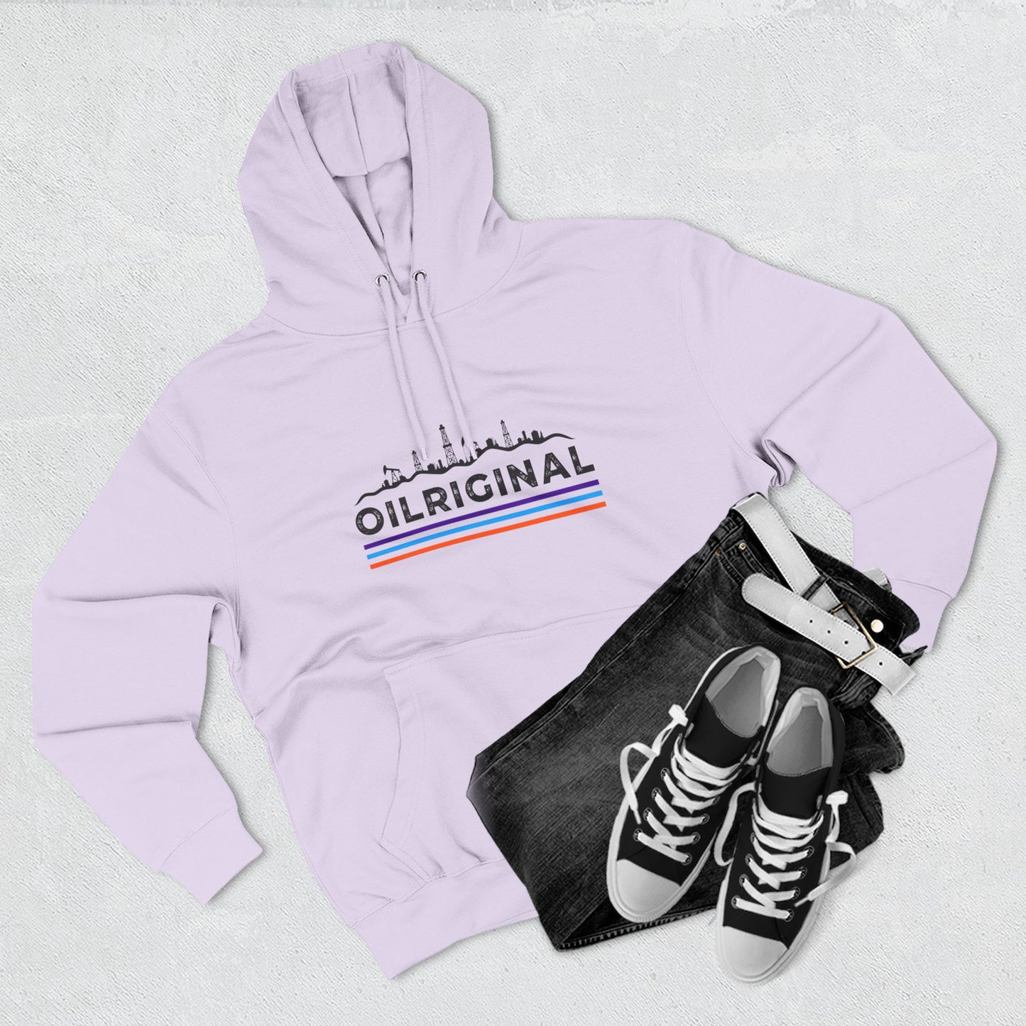 Oilrig Original Hoodie — Vintage Offshore Skyline Graphic Pullover