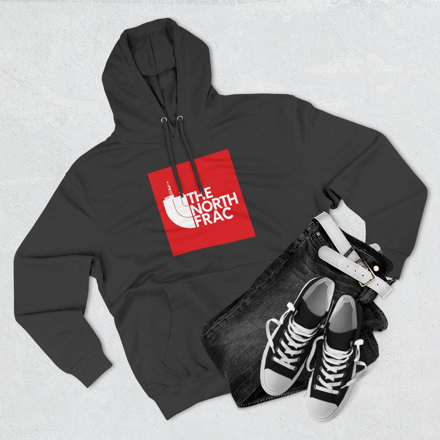 The North Frac Red Logo Hoodie