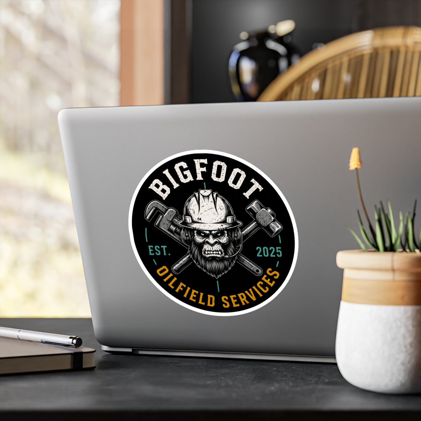 Bigfoot Oilfield Services Round -Vinyl Sticker