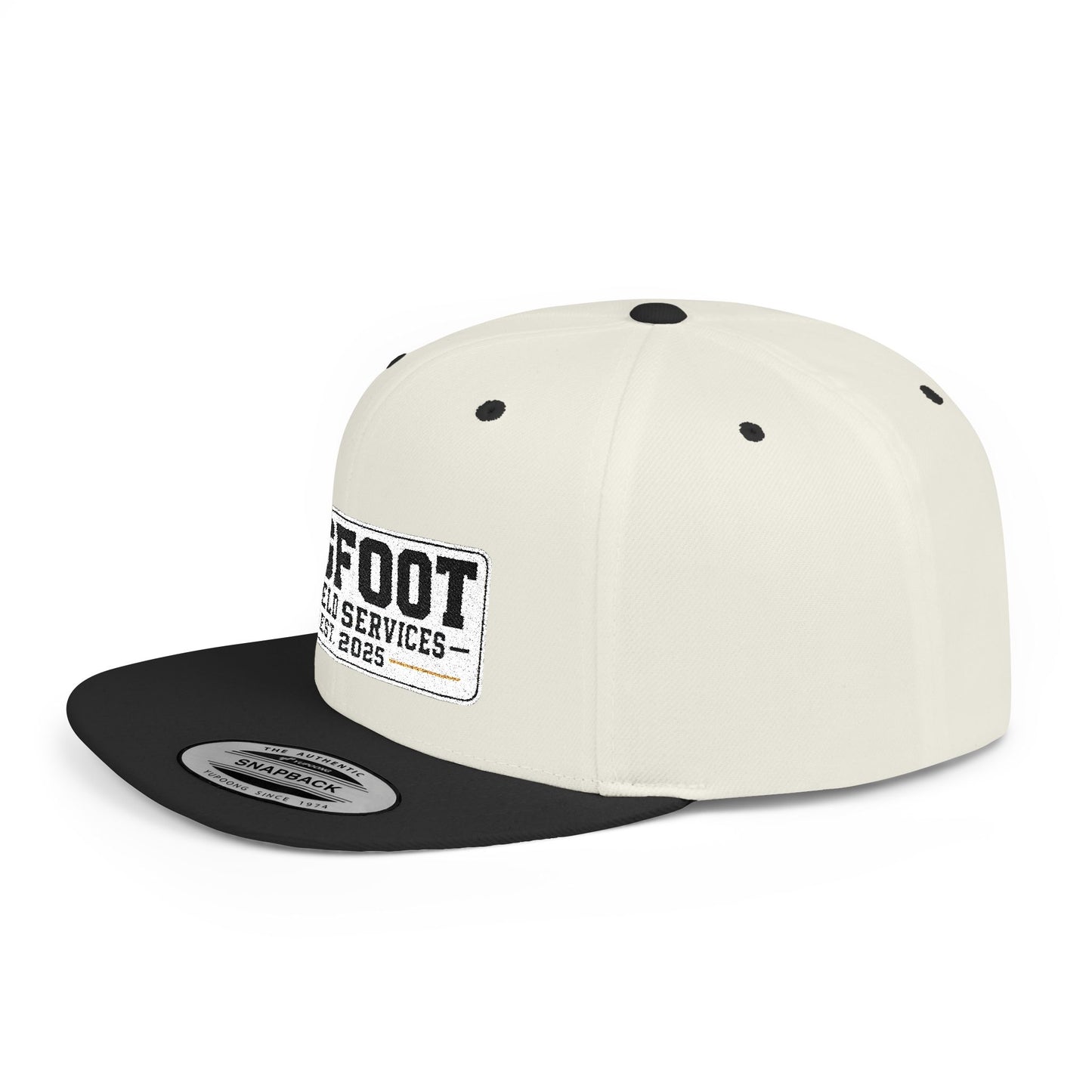 Bigfoot Oilfield Services Flat Bill Snapback Hat — Vintage Logo
